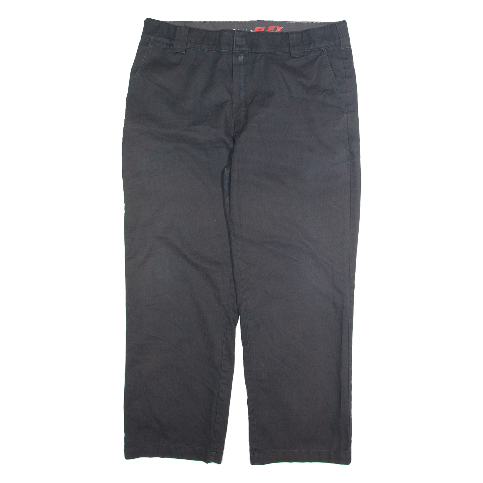 DICKIES Chino Mens Trousers Grey Regular Straight W40 L30 Refurbished - N/A refurbished available on Cerqular
