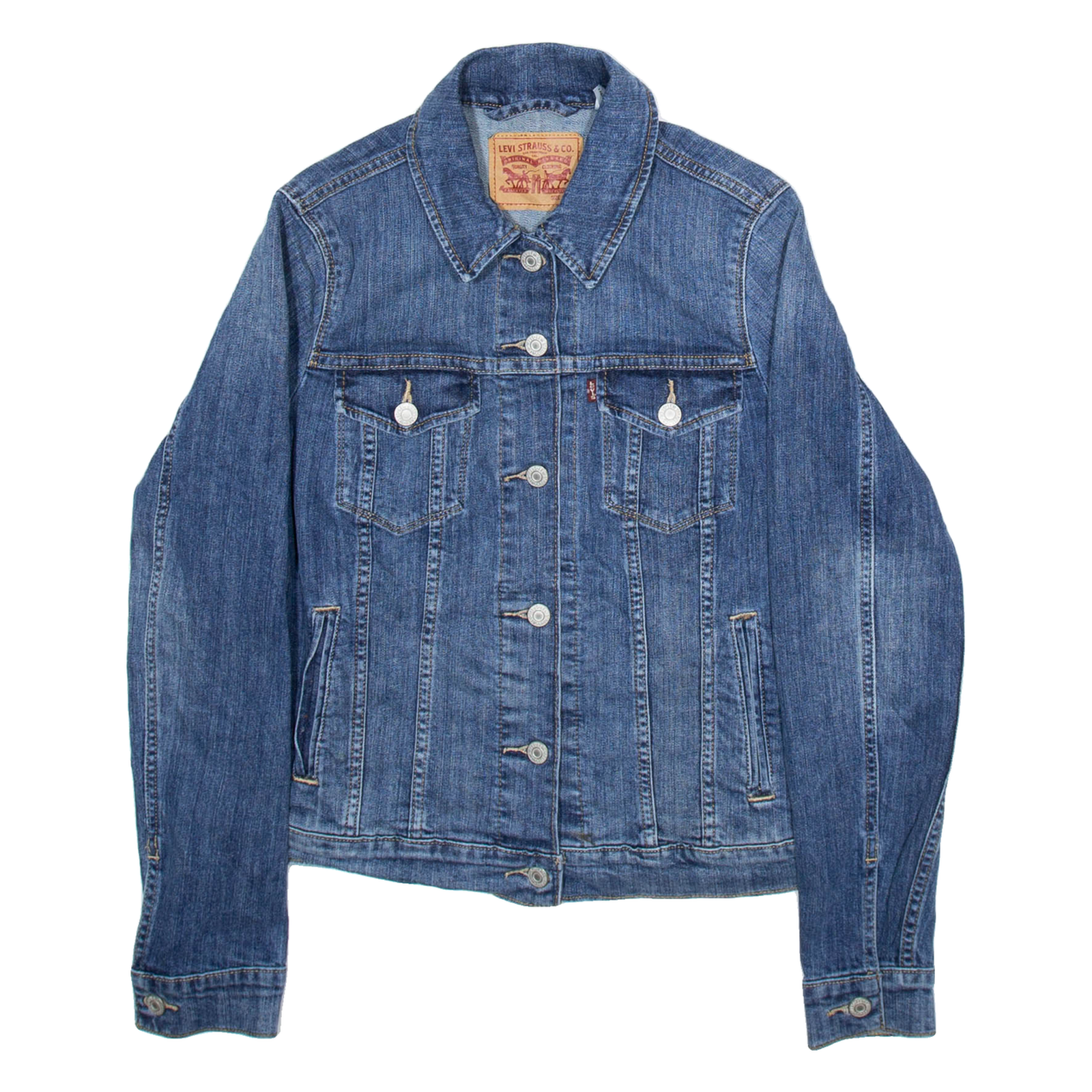 LEVI'S Womens Denim Jacket Blue M Refurbished - N/A refurbished available on Cerqular