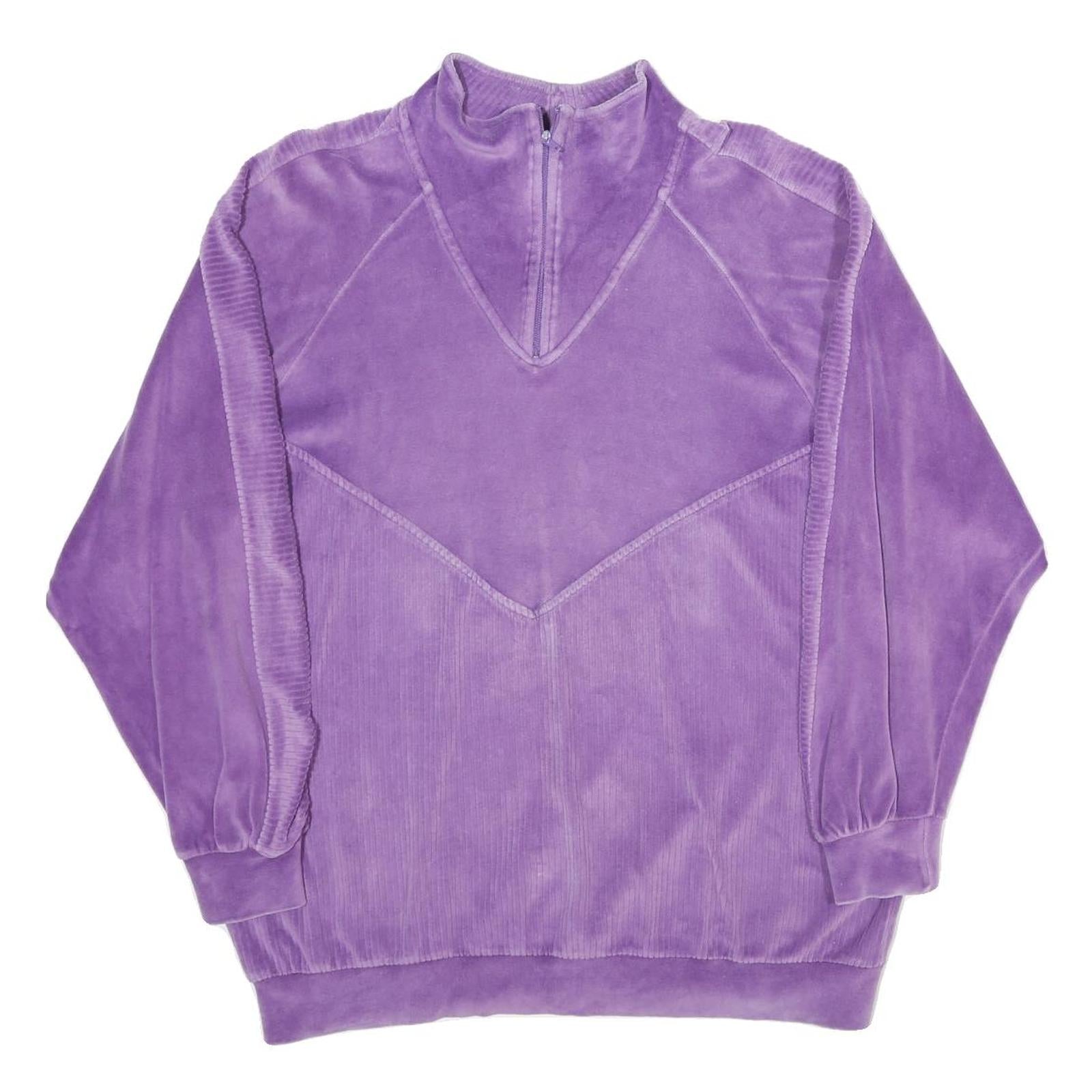 Womens Purple Plain Pullover Jumper Crew Neck Rib Knit L Soft Feel Comfortable Refurbished - N/A refurbished available on Cerqular