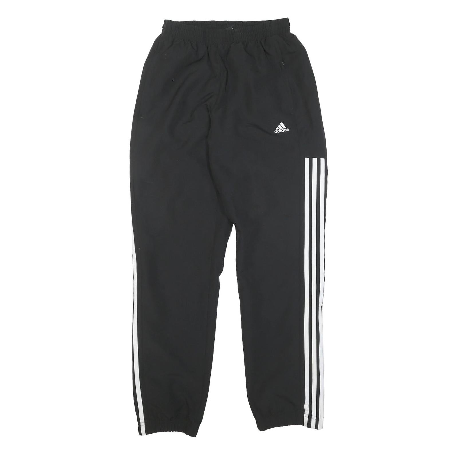 ADIDAS Mens Joggers Black & White Slim Tapered S W26 L30 Polyester Blend Sports Refurbished - N/A refurbished available on Cerqular