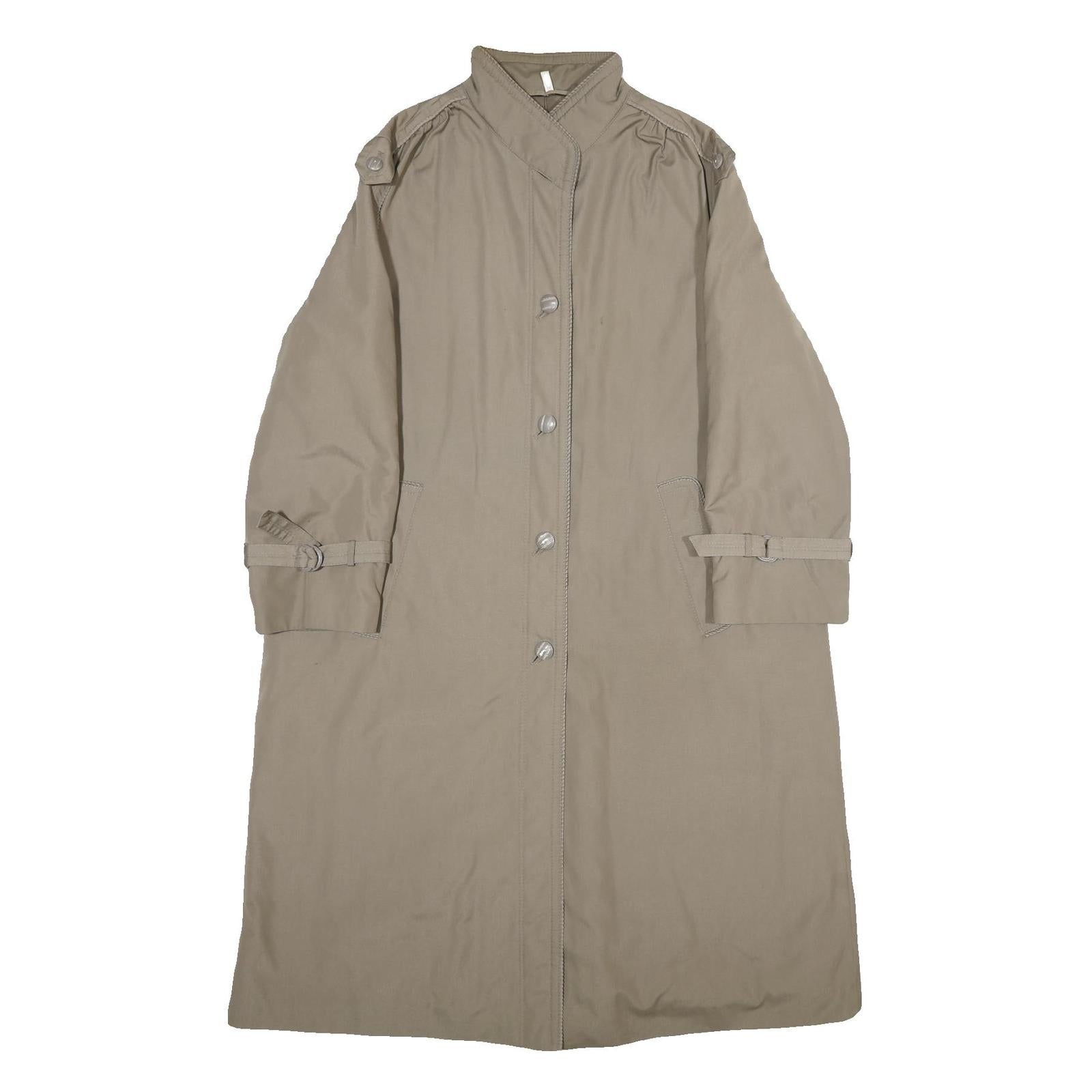Womens Beige Button Front Classic Jacket UK 16 Polyester Blend Long Sleeve Refurbished - N/A refurbished available on Cerqular