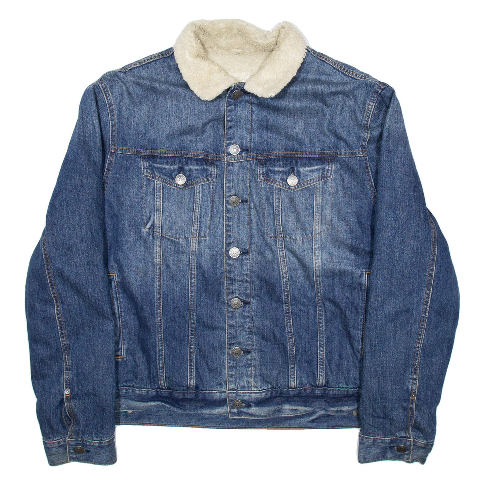 EXPRESS Mens Sherpa Lined Denim Jacket Blue XL Refurbished - N/A refurbished available on Cerqular