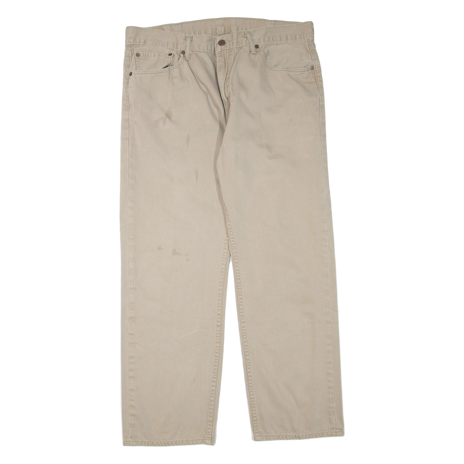 LEVI'S Mens Trousers Beige Regular Straight W38 L30 Refurbished - N/A refurbished available on Cerqular