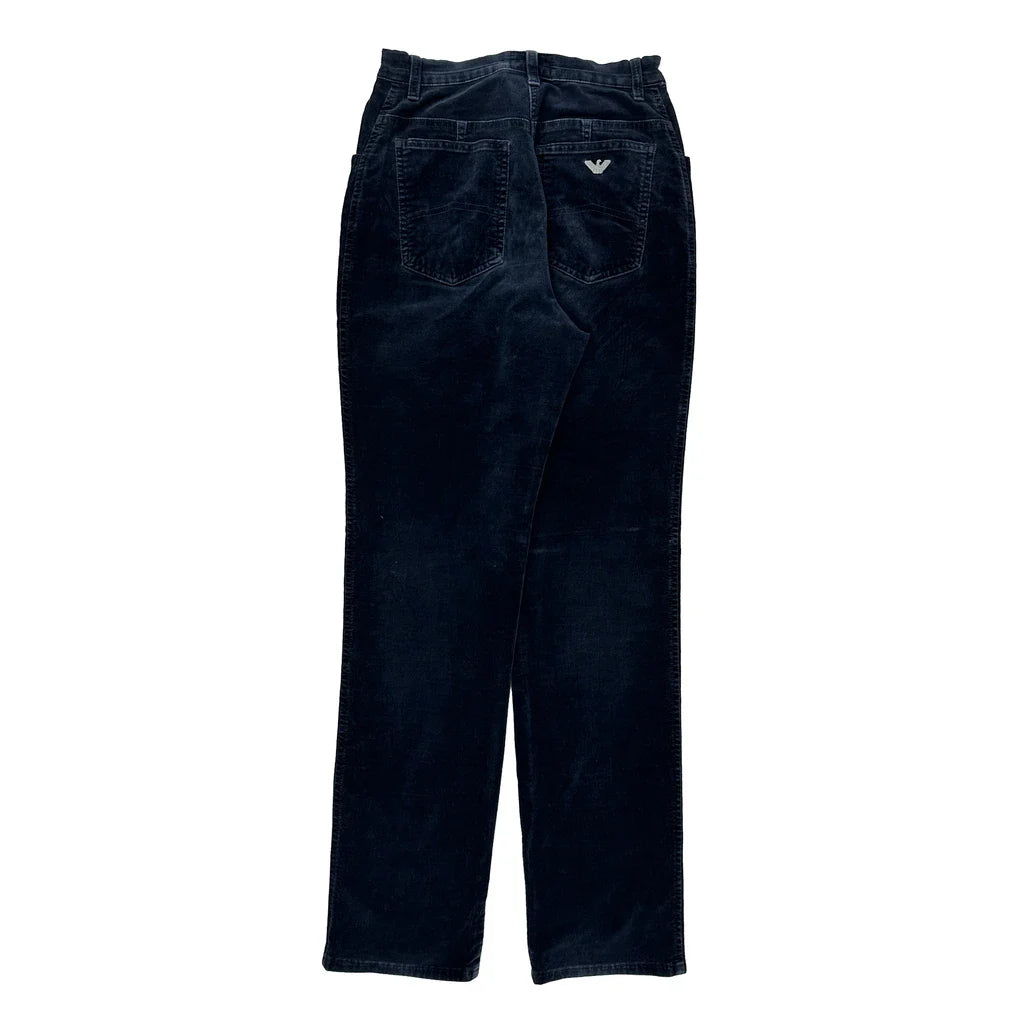 Armani Jeans Trousers - 26W 31L Black Cotton Refurbished - Thrifted (note: this is a term often used to describe second- refurbished available on Cerqular