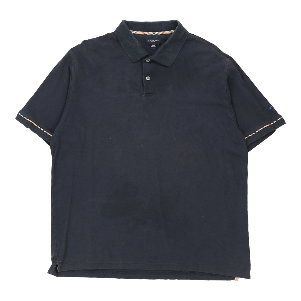 Buy Burberry Golf Polo Shirt - Large Blue Cotton | Size: large Refurbished - $46.69 Burberry Golf Polo Shirt - Large Blue Cotton | Size: large Refurbished - N/A (Preloved Designer is not a specific brand, it refurbished available on Cerqular