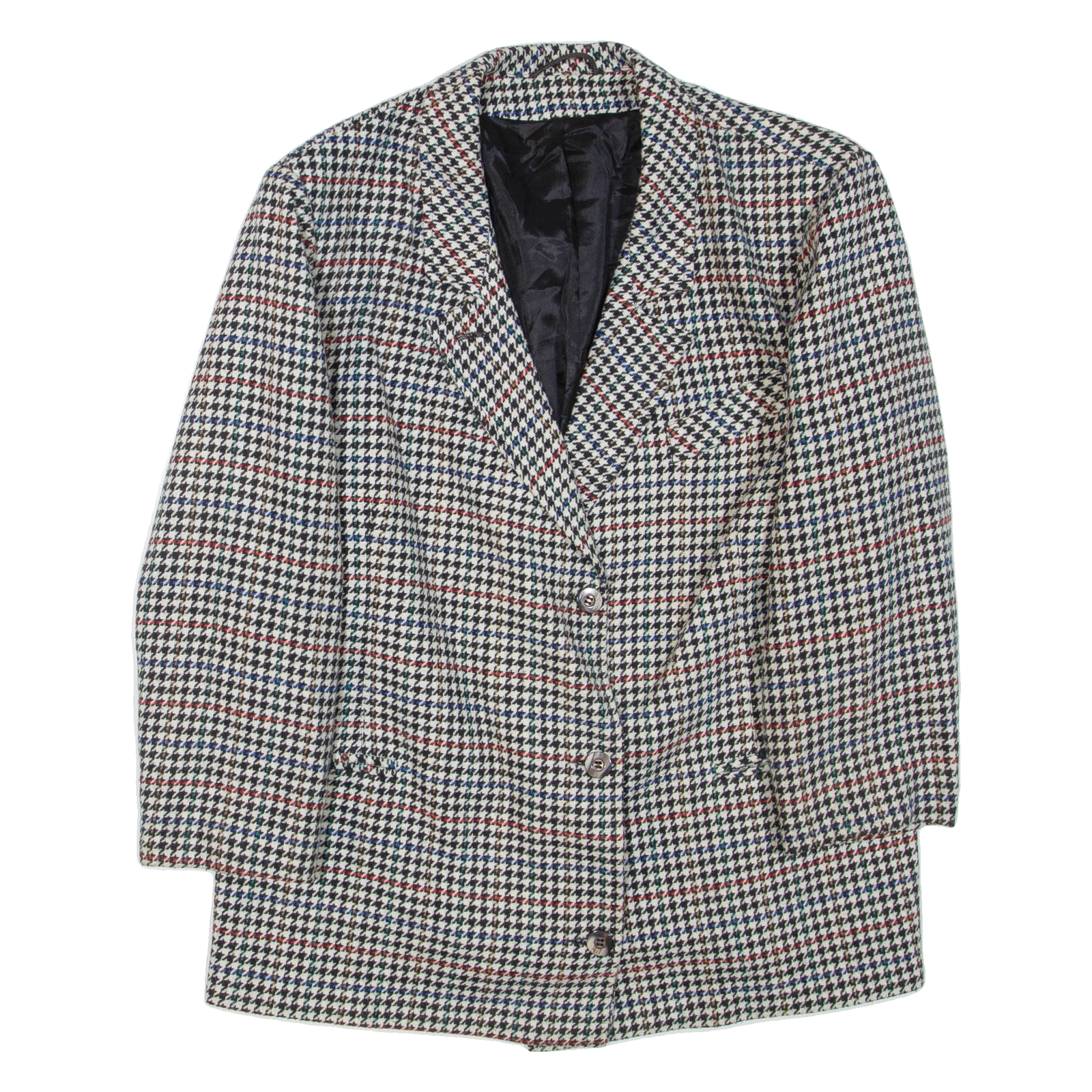Womens Blazer Jacket Grey Houndstooth XL Refurbished - N/A refurbished available on Cerqular
