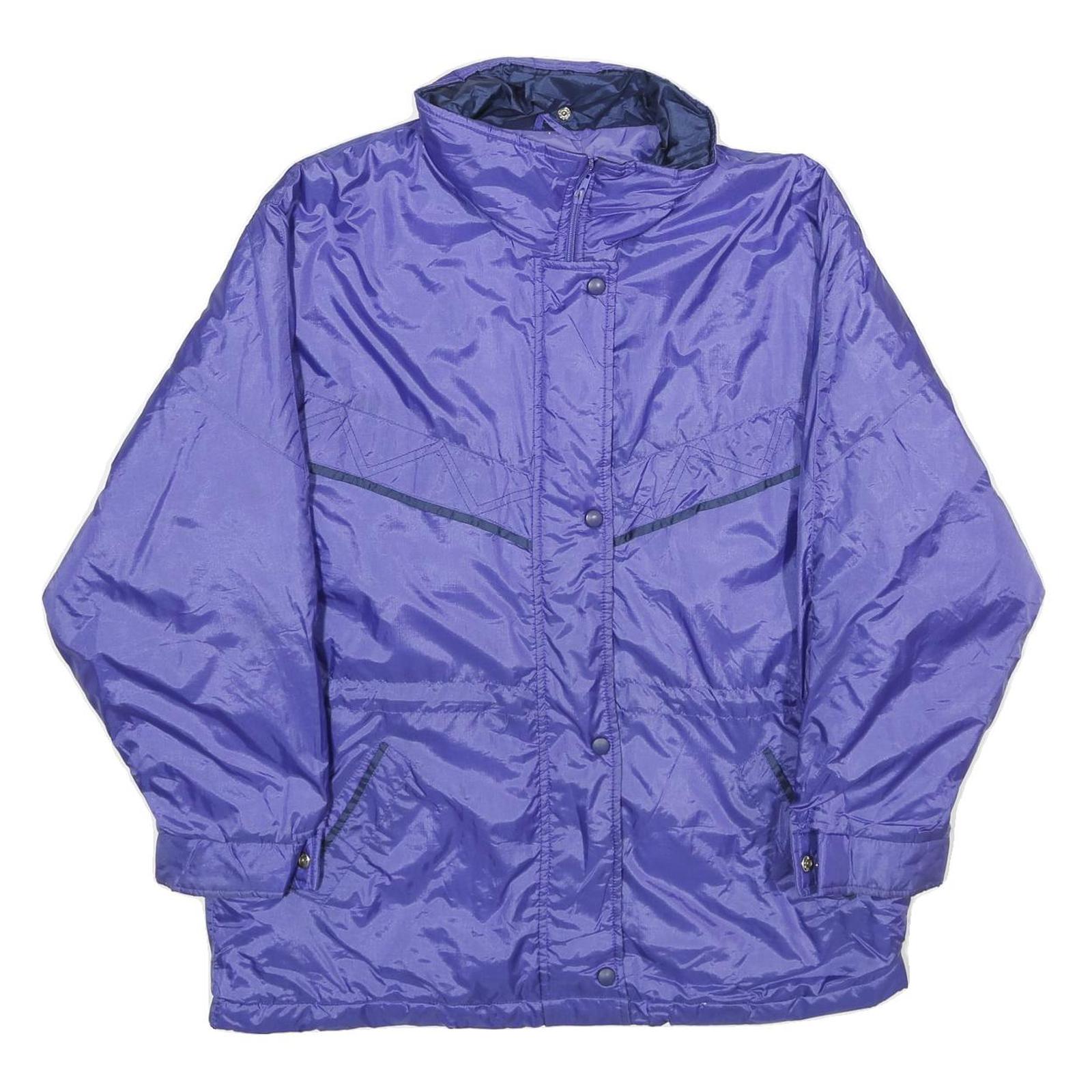 SEQUENCE Womens Purple Nylon Zip Jacket UK 18 Plain Lightweight Outerwear Refurbished - N/A refurbished available on Cerqular
