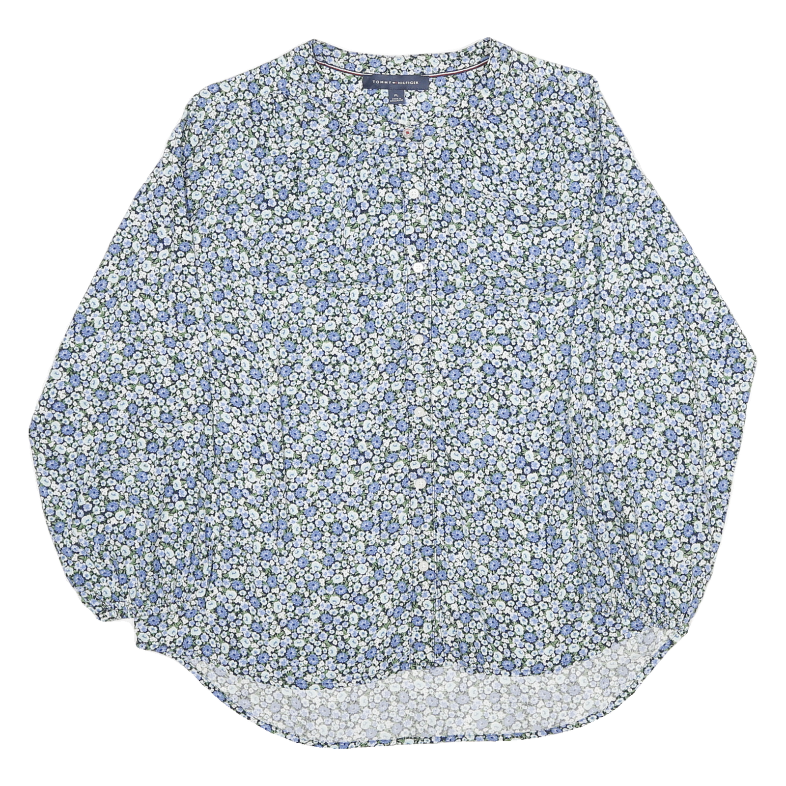 Buy TOMMY HILFIGER Womens Blue & White Floral Blouse Long Sleeve Round Neck L Cotton Refurbished - $36.39 TOMMY HILFIGER Womens Blue & White Floral Blouse Long Sleeve Round Neck L Cotton Refurbished - N/A refurbished available on Cerqular