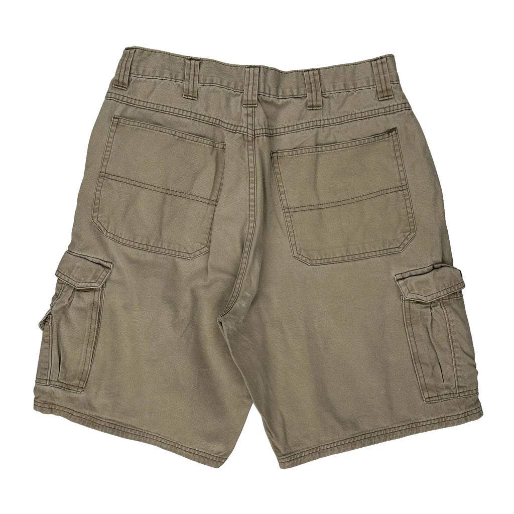 Buy Unbranded Cargo Shorts - 32W 10L Khaki Cotton Refurbished - $31.88 Unbranded Cargo Shorts - 32W 10L Khaki Cotton Refurbished - Thrifted (note: this is a term often used to describe second- refurbished available on Cerqular