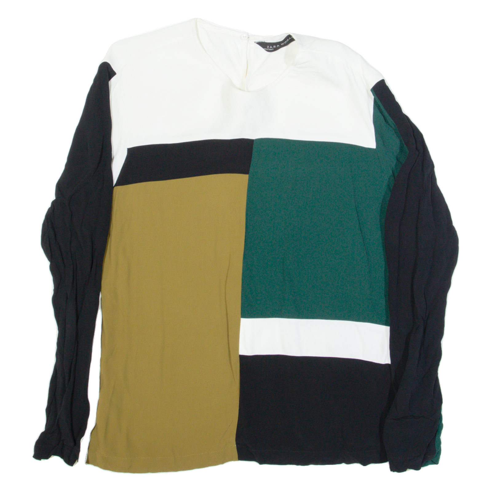 Buy ZARA WOMAN Womens Printed Top White Long Sleeve Colourblock S Refurbished - $16.89 ZARA WOMAN Womens Printed Top White Long Sleeve Colourblock S Refurbished - N/A refurbished available on Cerqular