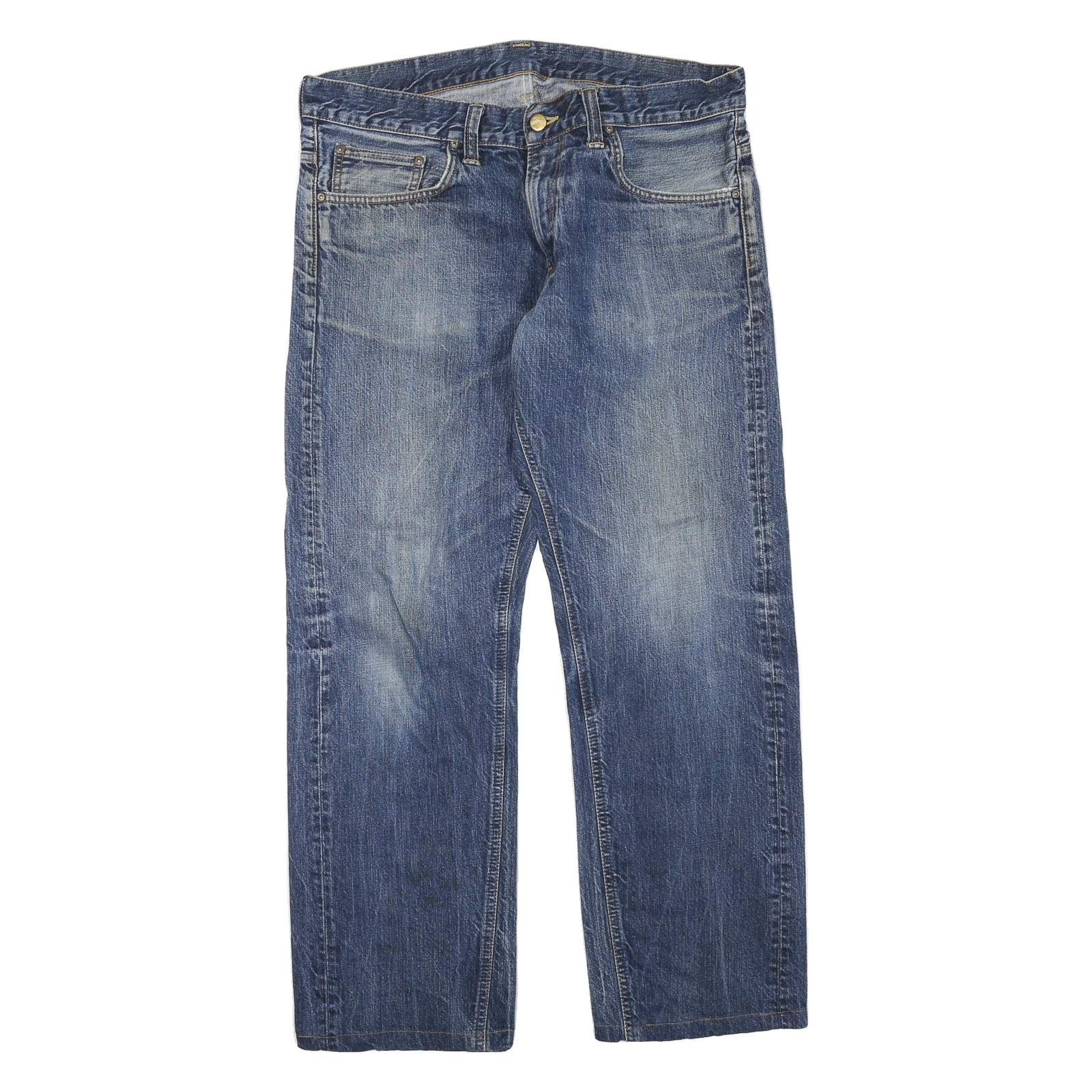 CARHARTT Mens Regular Blue Denim Classic Fit Zip Jeans W36 L30 Workwear Refurbished - N/A refurbished available on Cerqular