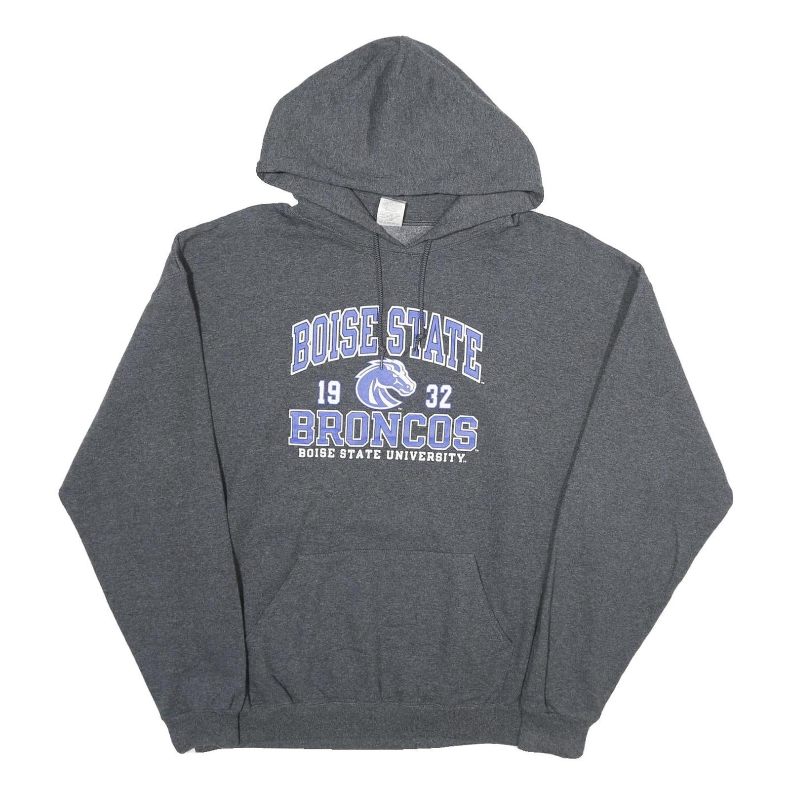 JERZEES Mens Grey Boise State Broncos Pullover Hoodie XL University Logo Refurbished - N/A refurbished available on Cerqular