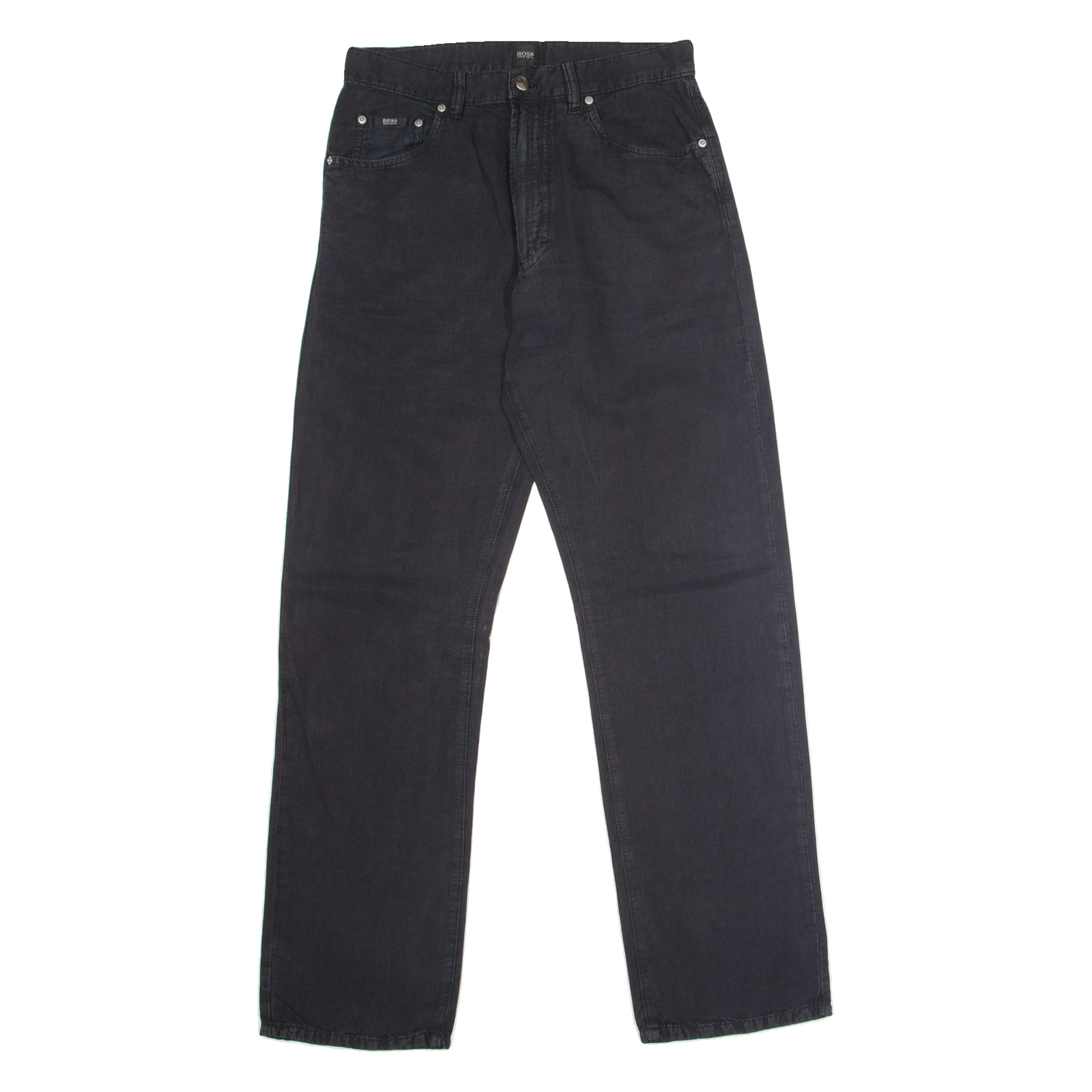 BOSS Montana Mens Canvas Trousers Black Regular Straight W32 L32 Refurbished - N/A refurbished available on Cerqular