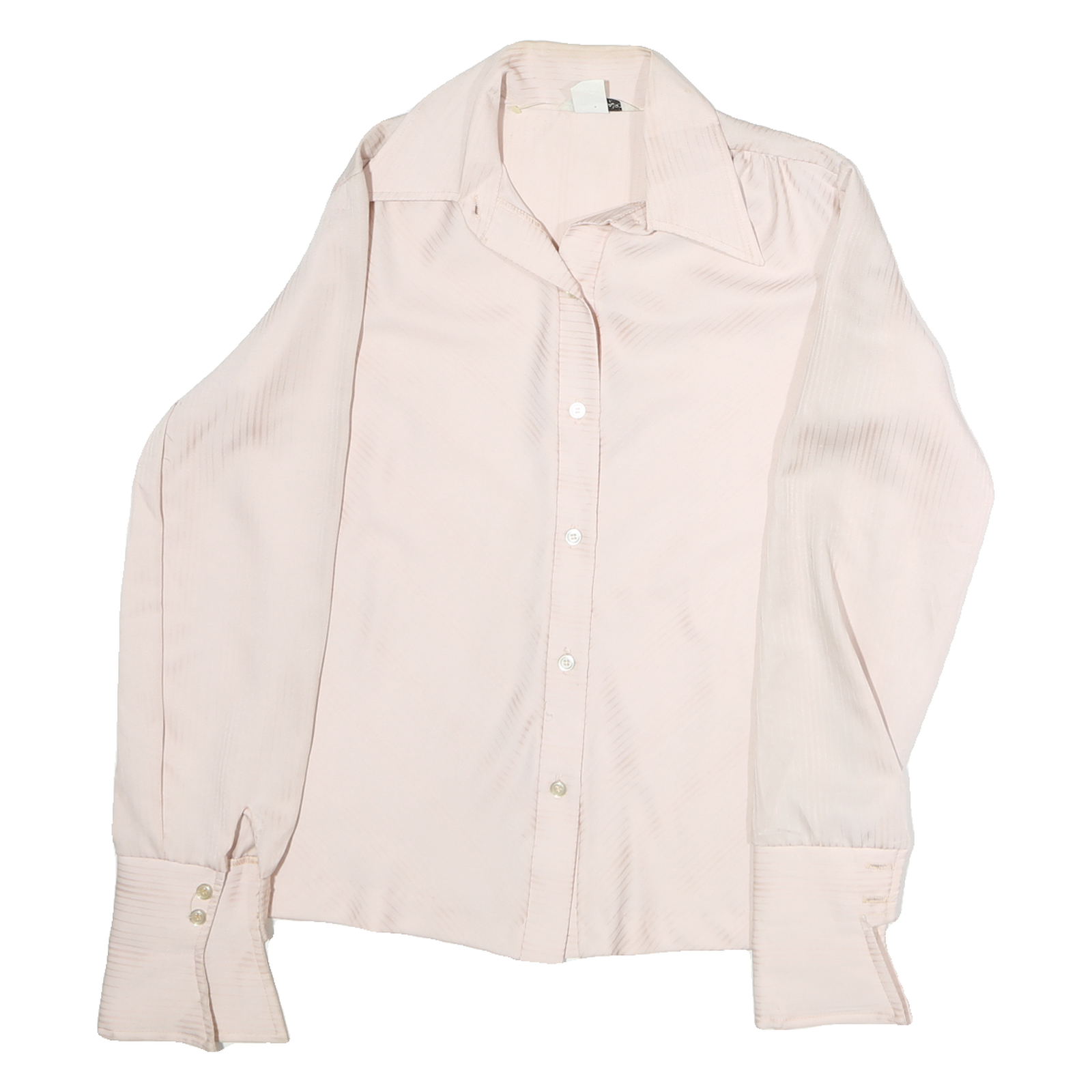 ALIVE STUART Womens Cream Cotton Shirt M Classic Button Long Sleeve Refurbished - N/A refurbished available on Cerqular