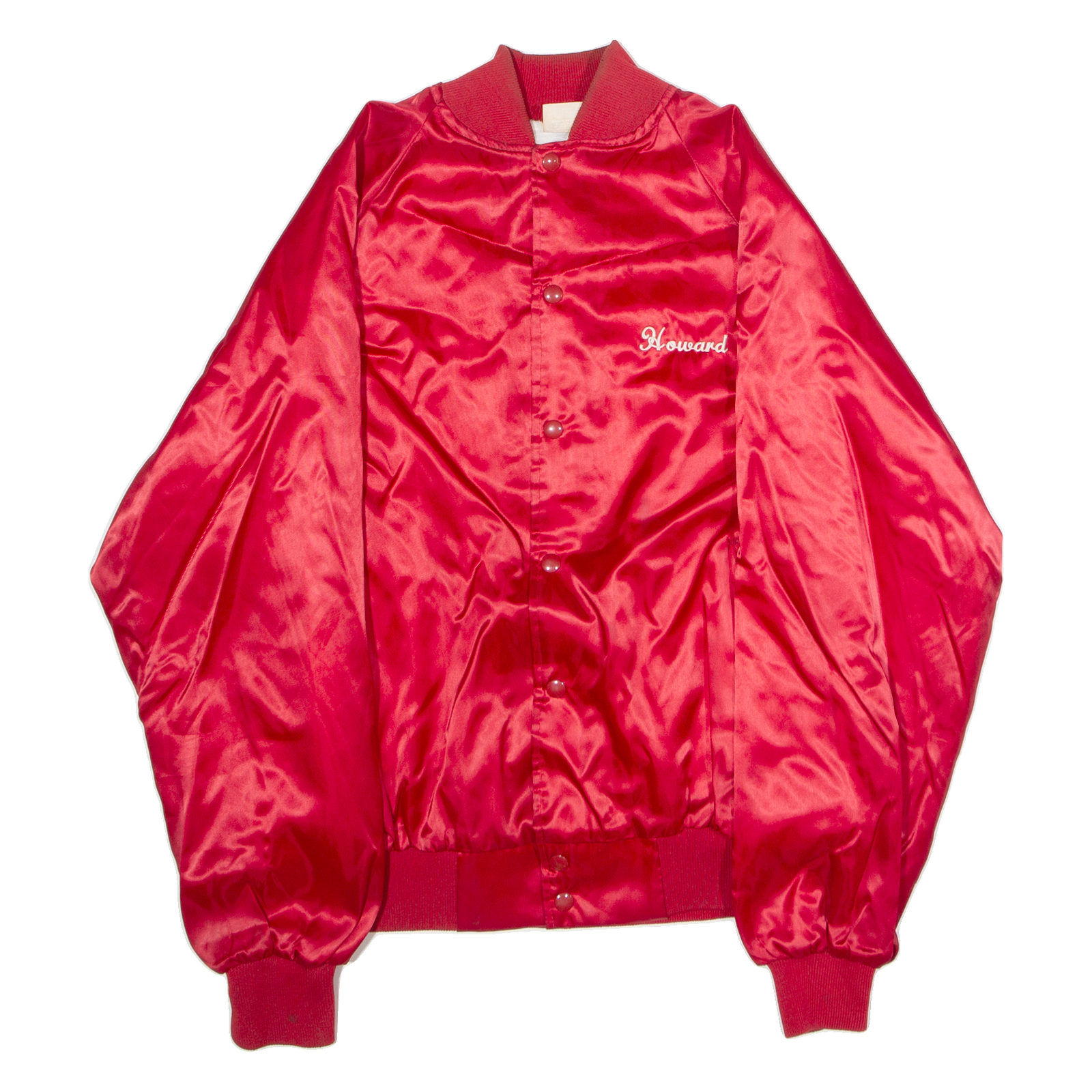 AUBURN SPORTSWEAR Manteca Lodge 1815 'Howard' Mens Bomber Jacket Red Satin Nylon 90s USA L Refurbished - N/A refurbished available on Cerqular