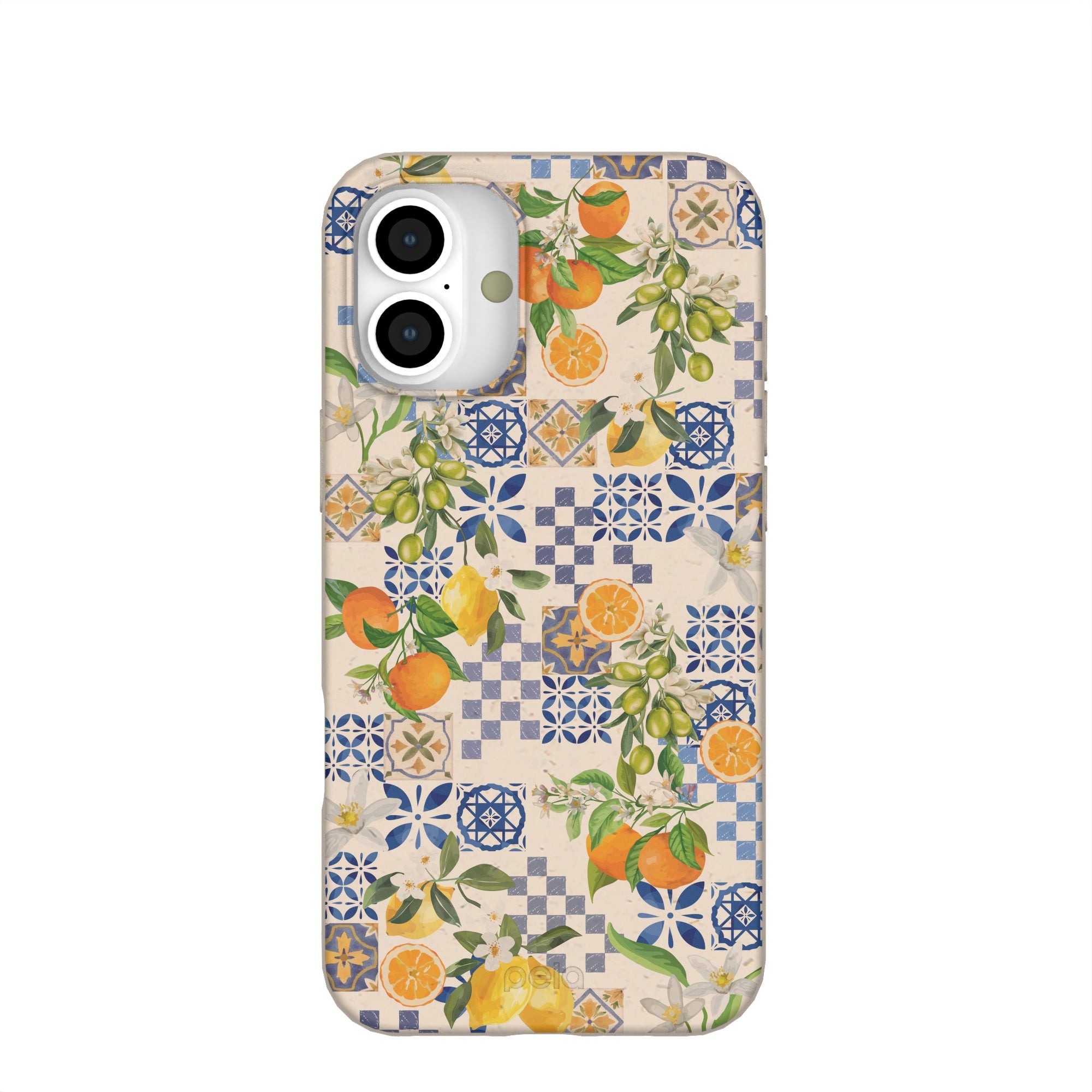Seashell Amalfi Fruits iPhone 16 Plus Case Refurbished - Pela Case refurbished available on Cerqular