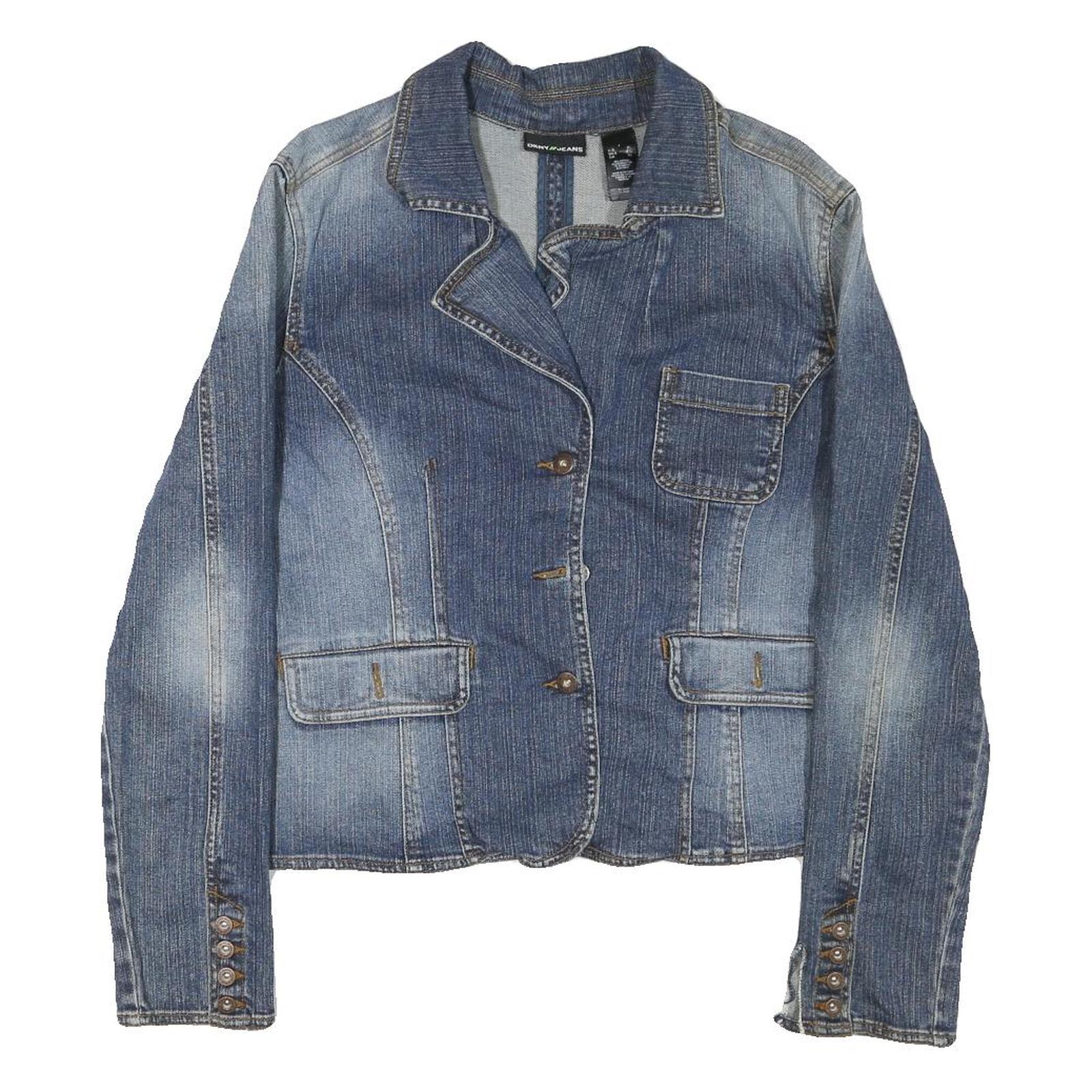 Buy DKNY Womens Blue Denim Jacket XL Cotton Blend Button Denim Classic Casual Refurbished - $62.39 DKNY Womens Blue Denim Jacket XL Cotton Blend Button Denim Classic Casual Refurbished - N/A refurbished available on Cerqular