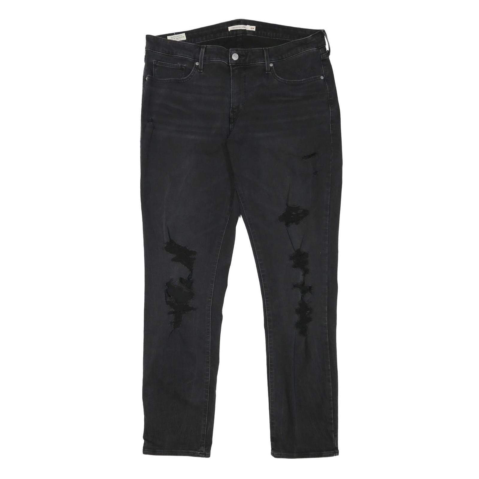 LEVI'S 311 Womens Slim Black Denim Jeans W34 L30 Distressed Cotton Blend Refurbished - N/A refurbished available on Cerqular