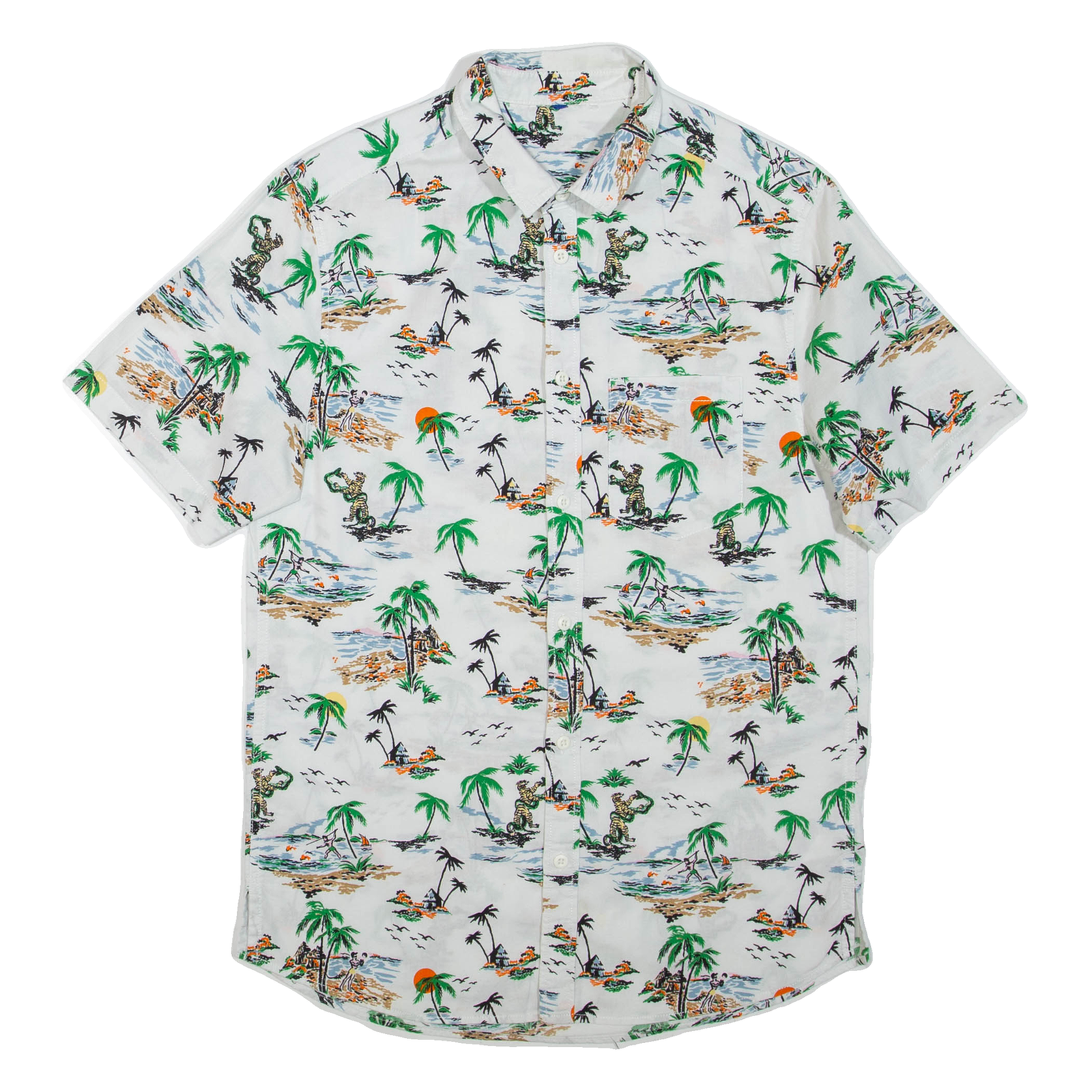 Mens Hawaiian Shirt White S Refurbished - N/A refurbished available on Cerqular