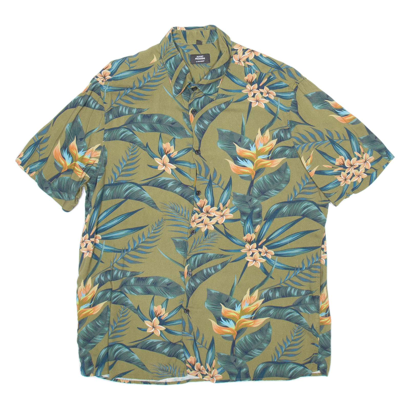 AVENT PREMIER Mens Hawaiian Shirt Green Floral XL Refurbished - N/A refurbished available on Cerqular
