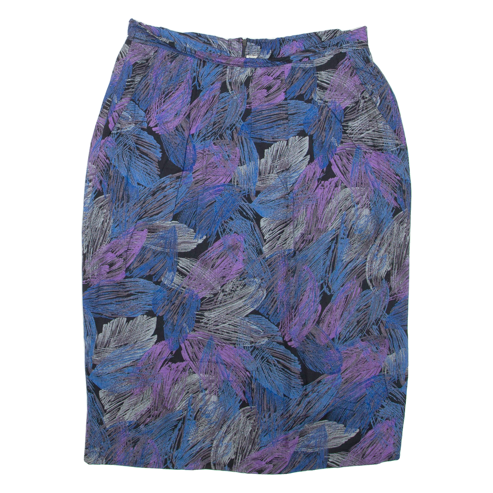 Womens Straight Skirt Blue Knee Length Floral M Refurbished - N/A refurbished available on Cerqular