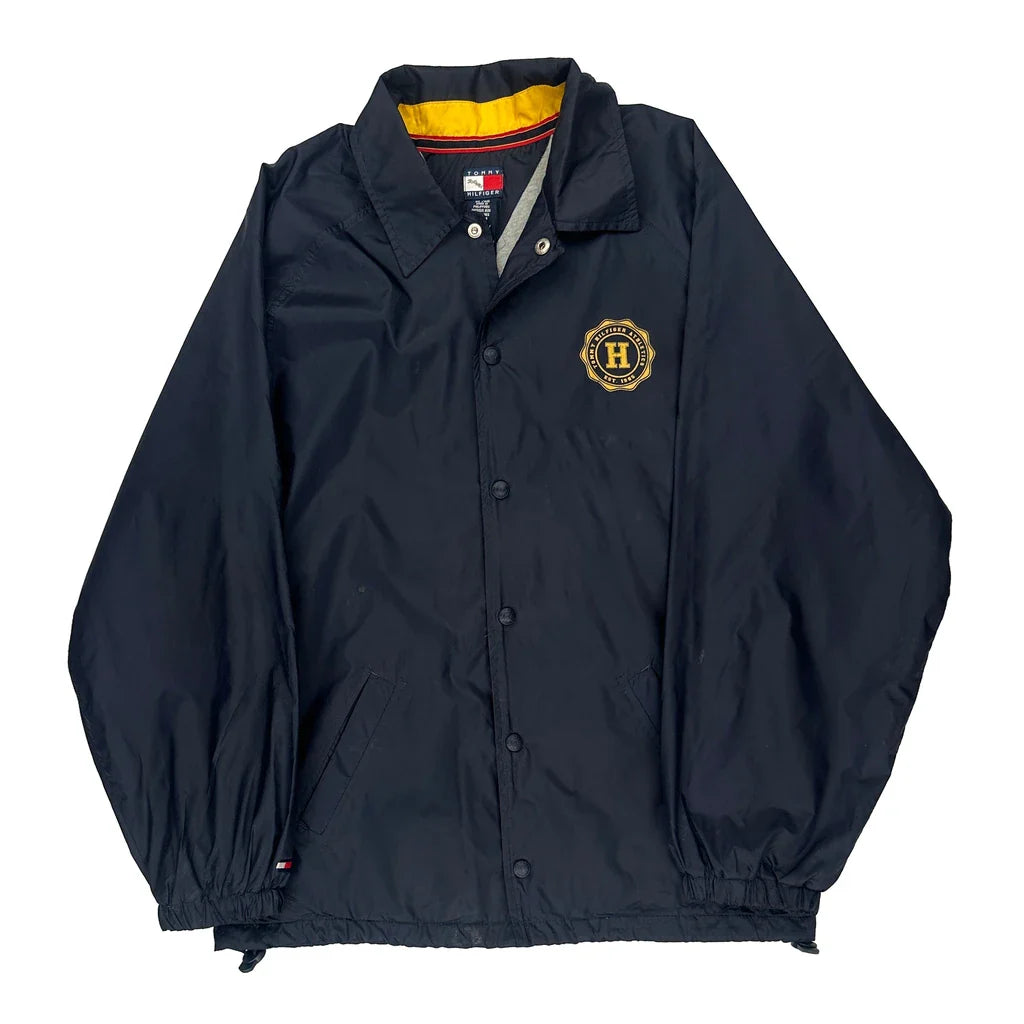 Tommy Hilfiger Windbreaker - XL Navy Cotton Refurbished - Thrifted (note: this is a term often used to describe second- refurbished available on Cerqular