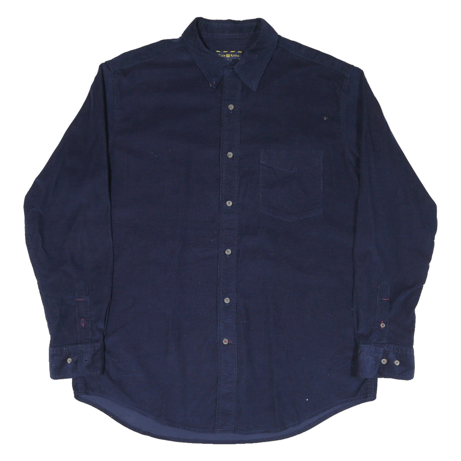 CLUB ROOM Mens Navy Blue Shirt L Button-Down Collar Long Sleeve Cotton Blend Refurbished - N/A refurbished available on Cerqular