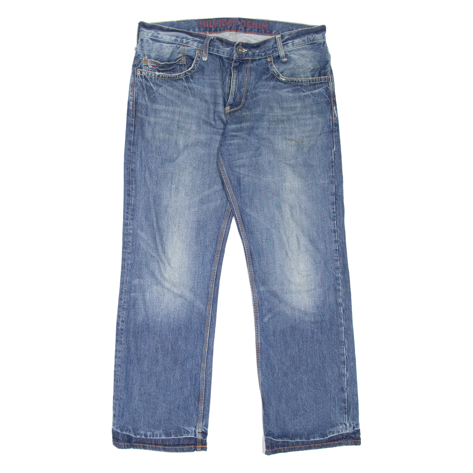 HILFIGER DENIM Woody Mens Jeans Blue Relaxed Skinny Stone Wash W36 L32 Refurbished - N/A refurbished available on Cerqular