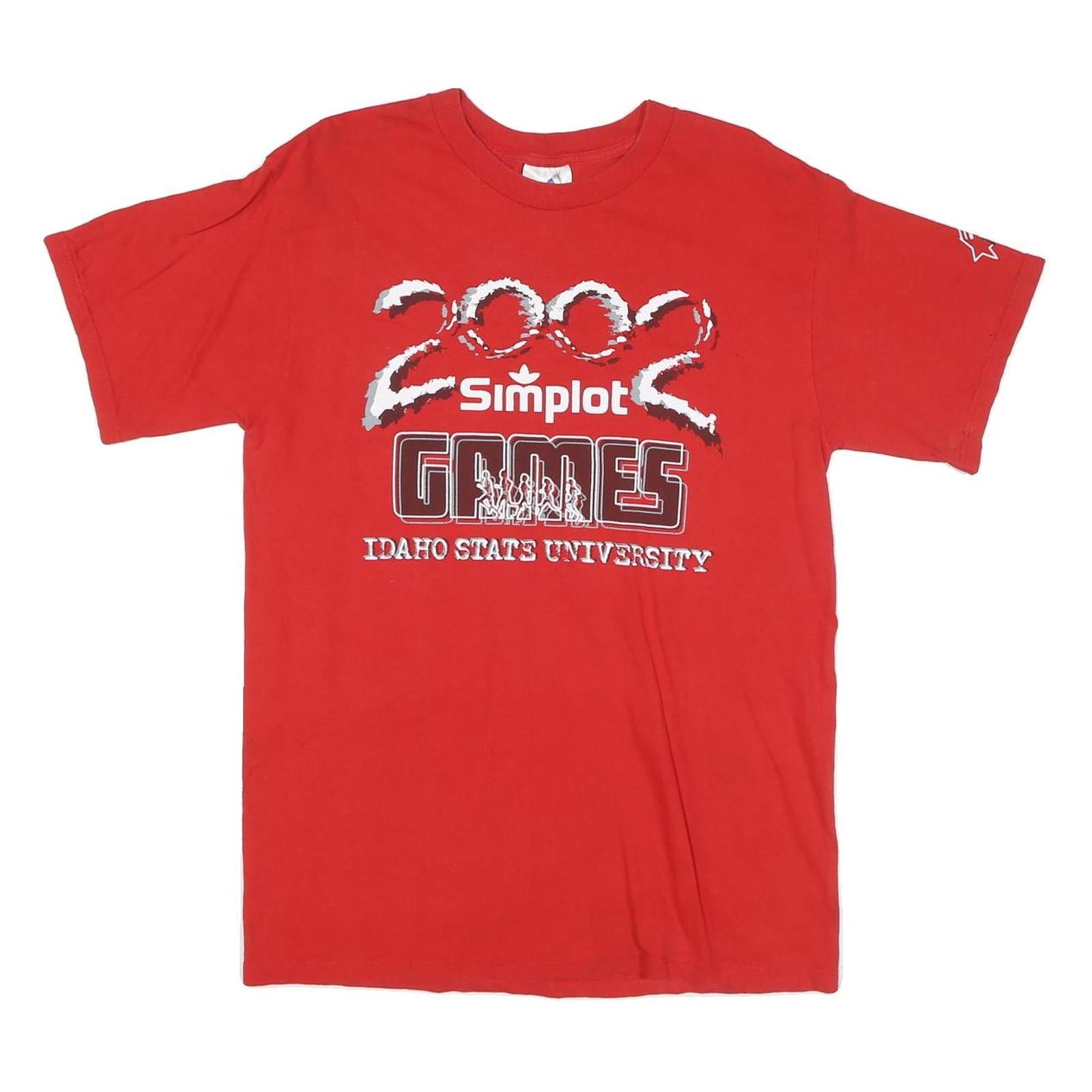 ADIDAS Mens Red 2002 Simplot Games Graphic T-Shirt S Short Sleeve Crew Neck Refurbished - N/A refurbished available on Cerqular