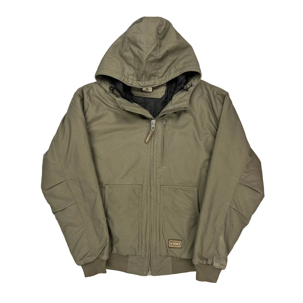 Schmidt Jacket - XL Green Polyester Refurbished - Thrifted (note: this is a term often used to describe second- refurbished available on Cerqular