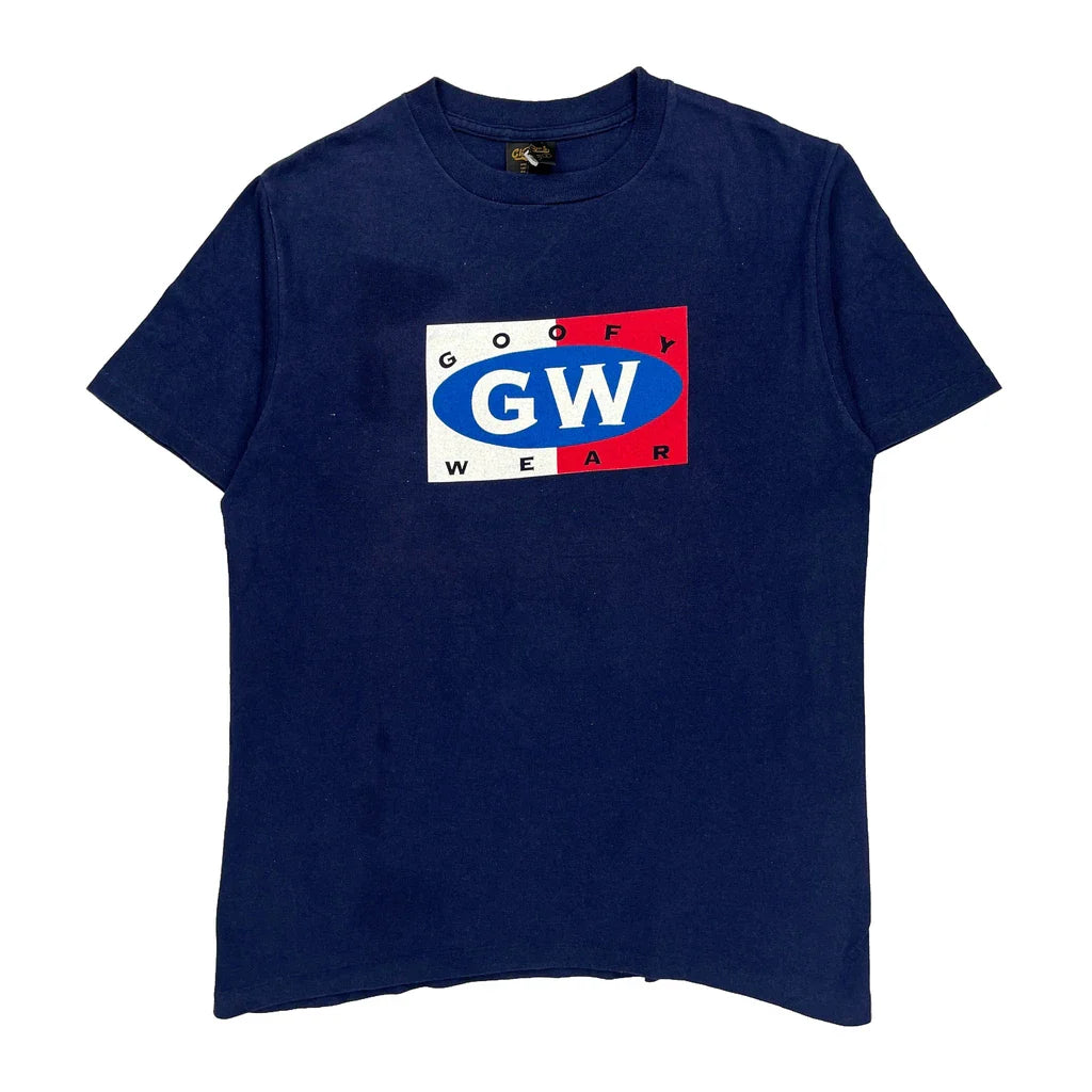 Goofy Wear Changes Single Stitch T-Shirt - Large Blue Cotton Refurbished - Thrifted (note: this is a term often used to describe second- refurbished available on Cerqular