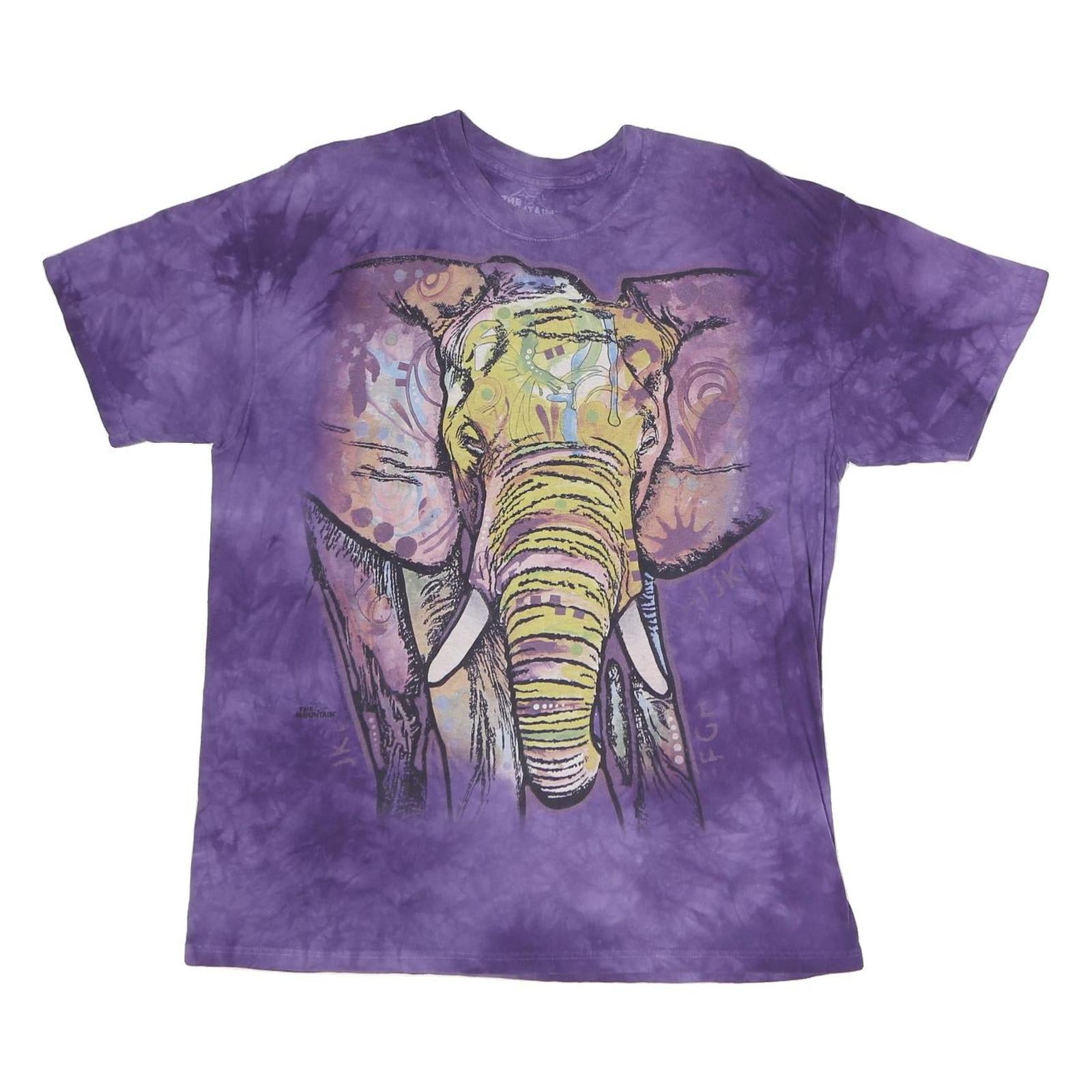 THE MOUNTAIN Mens Purple Graphic T-Shirt L Short Sleeve Crew Neck Cotton Casual Refurbished - N/A refurbished available on Cerqular