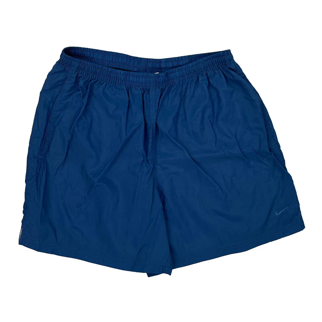 Age 11-12 Nike Sport Shorts - Largew 7L Blue Nylon Refurbished - Thrifted (note: this is a term often used to describe second- refurbished available on Cerqular