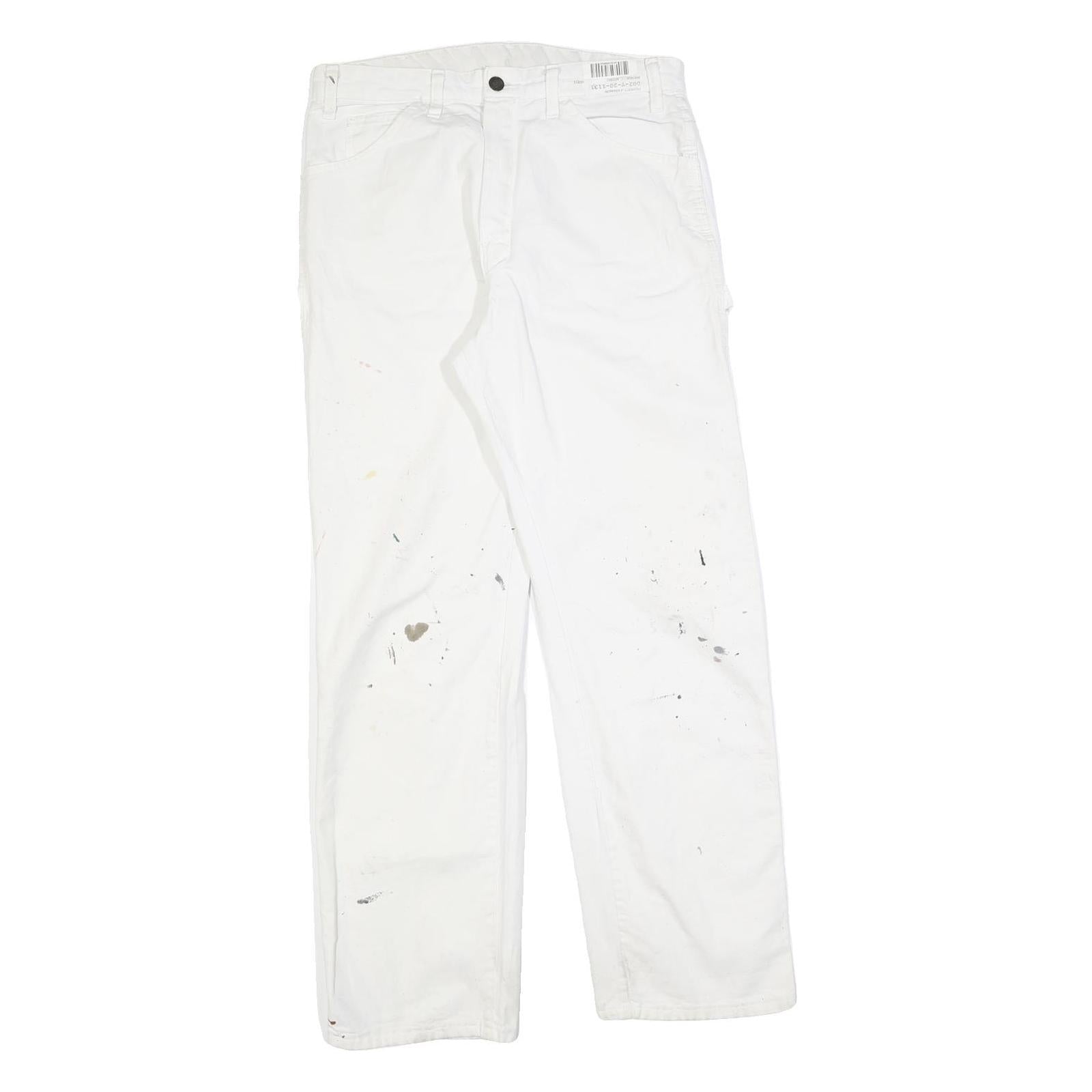 Buy DICKIES Mens Regular Fit White Cotton Blend Jeans W32 L32 Workwear Paint Refurbished - $31.19 DICKIES Mens Regular Fit White Cotton Blend Jeans W32 L32 Workwear Paint Refurbished - N/A refurbished available on Cerqular