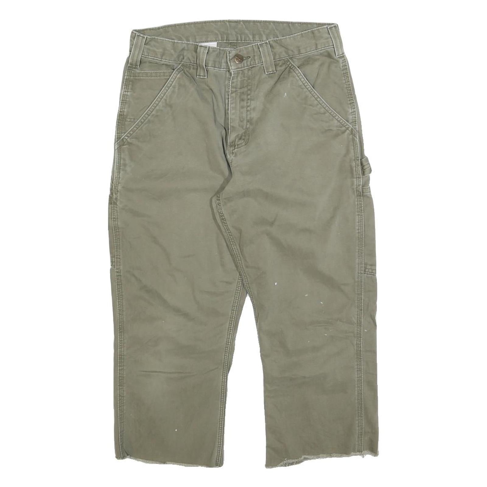 CARHARTT Mens Relaxed Green Cotton Blend Denim W30 L21 Workwear Carpenter Jeans Refurbished - N/A refurbished available on Cerqular