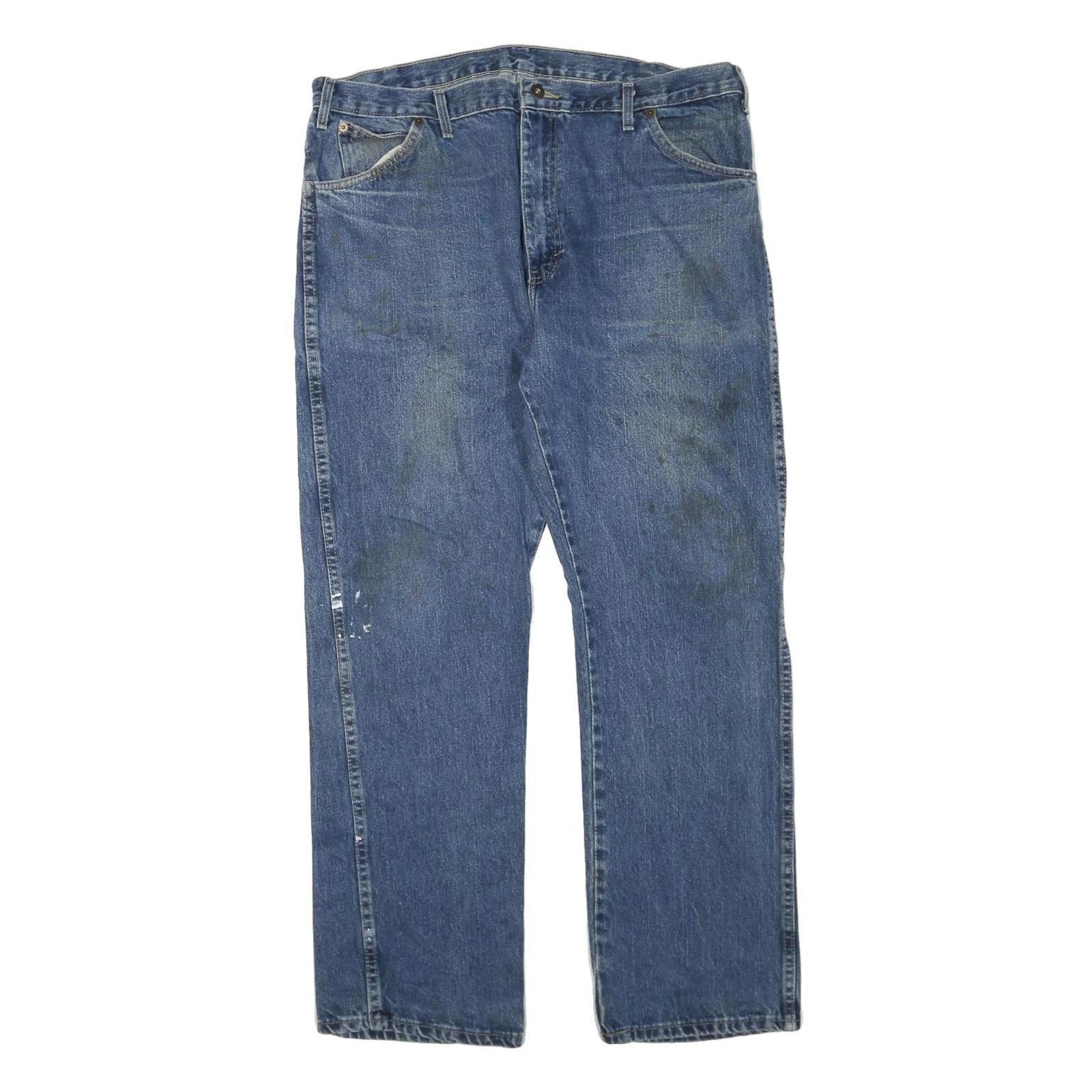 DICKIES Mens Blue Regular Fit Straight Denim Jeans W40 L32 Workwear Durable Zip Refurbished - N/A refurbished available on Cerqular