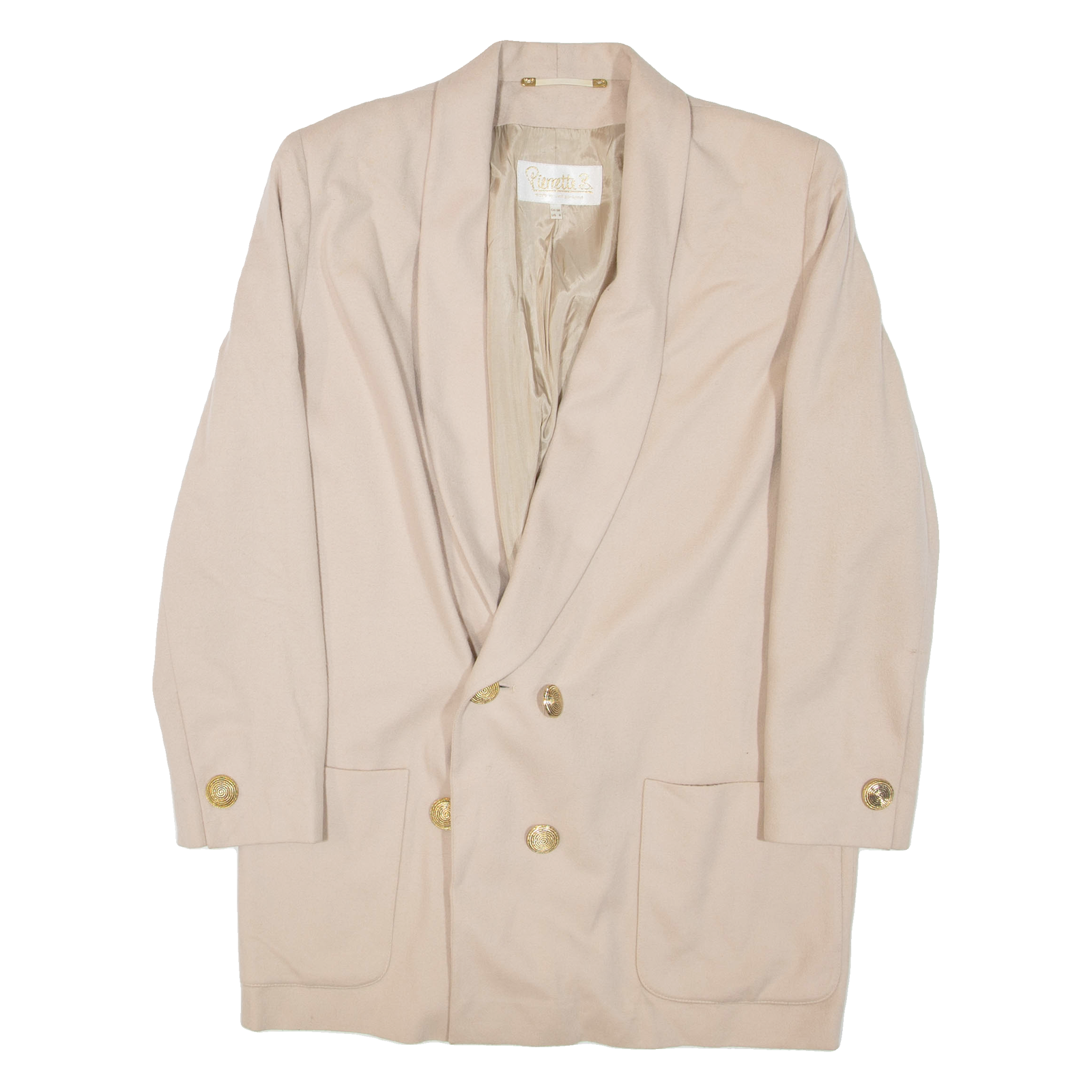 PIERRETTE.B Womens Blazer Jacket Beige Wool M Refurbished - N/A refurbished available on Cerqular