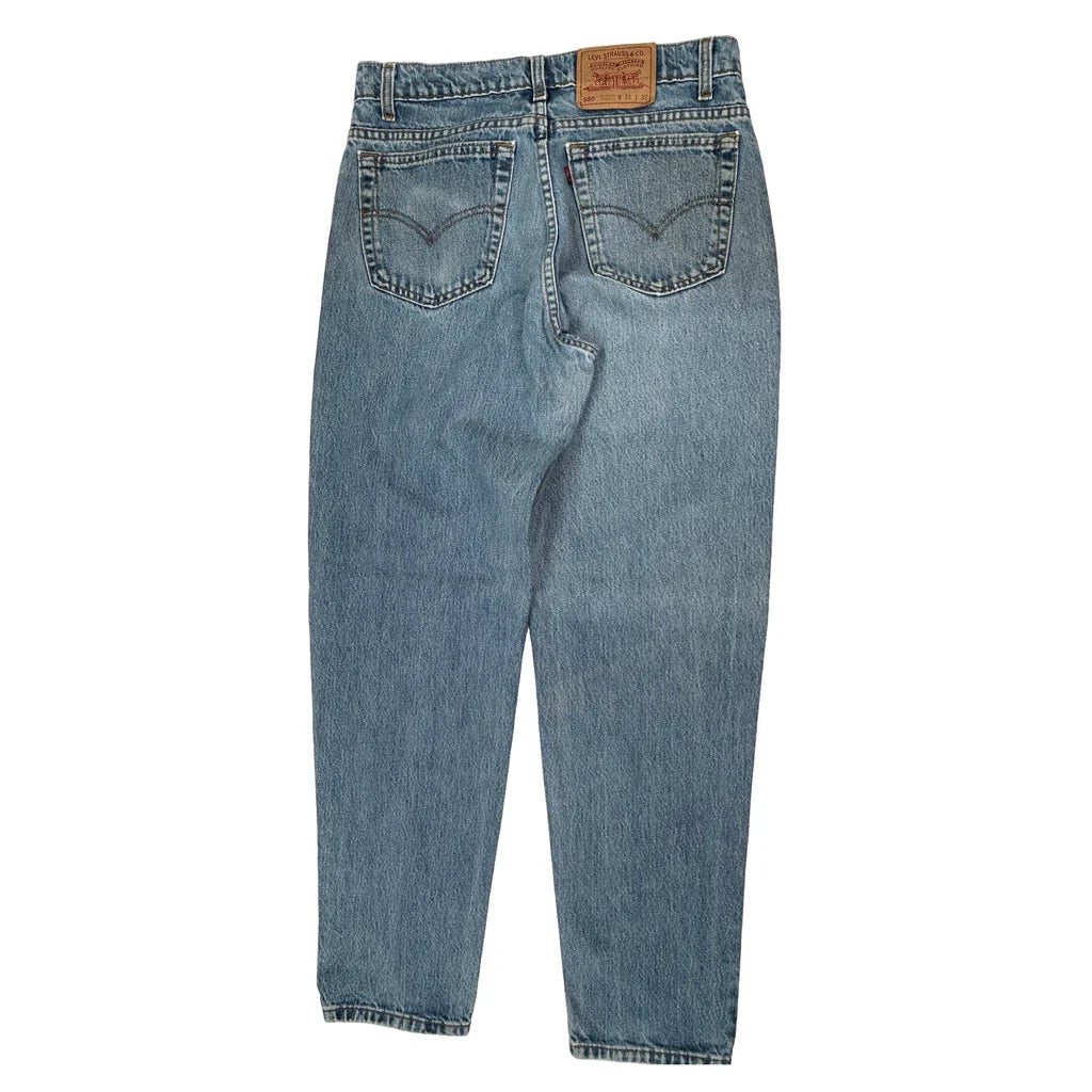 Levis Jeans - 33W 30L Light Wash Cotton Refurbished - Thrifted (note: this is a term often used to describe second- refurbished available on Cerqular