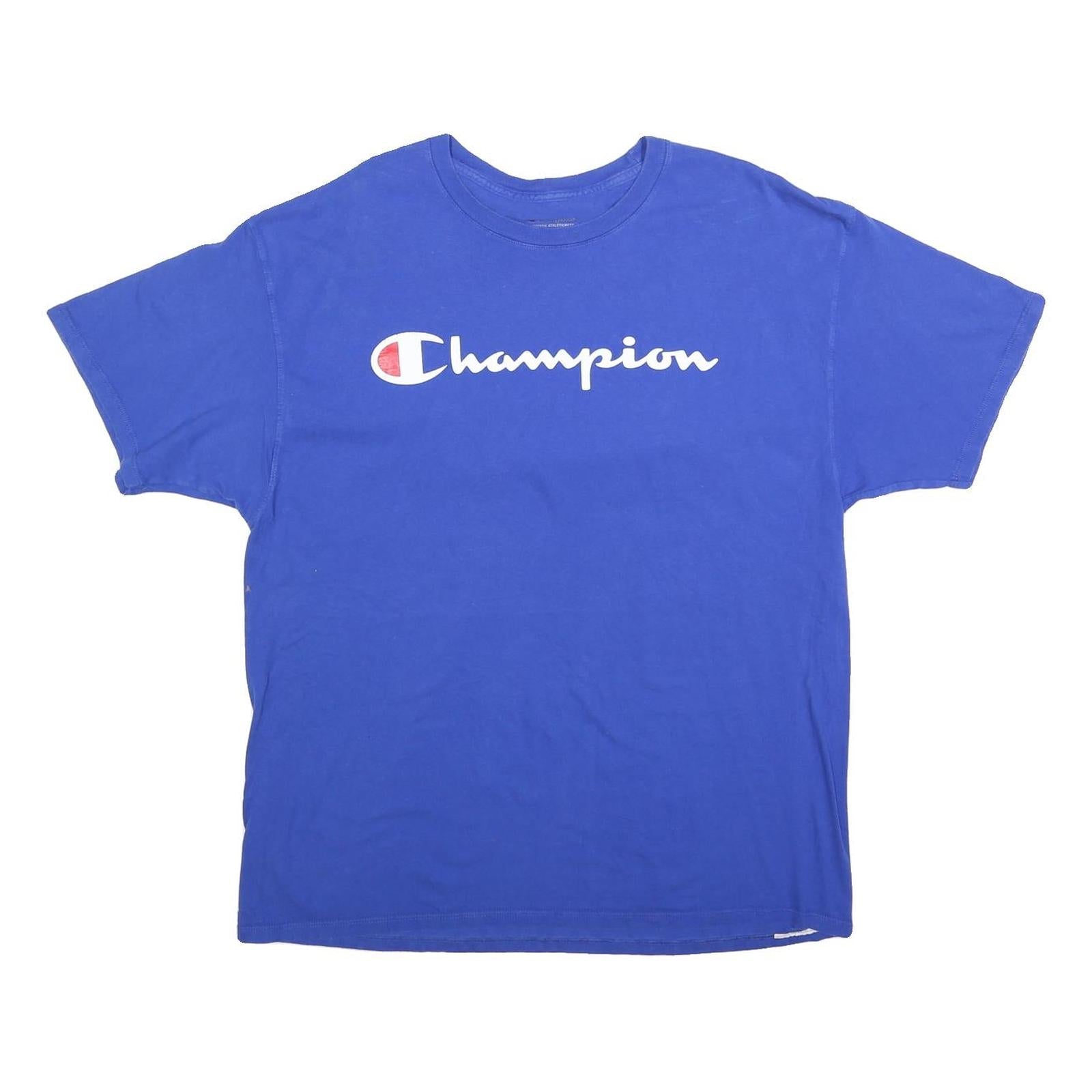 Buy CHAMPION Mens Blue Graphic T-Shirt XL Short Sleeve Crew Neck Cotton Blend Refurbished - $18.19 CHAMPION Mens Blue Graphic T-Shirt XL Short Sleeve Crew Neck Cotton Blend Refurbished - N/A refurbished available on Cerqular