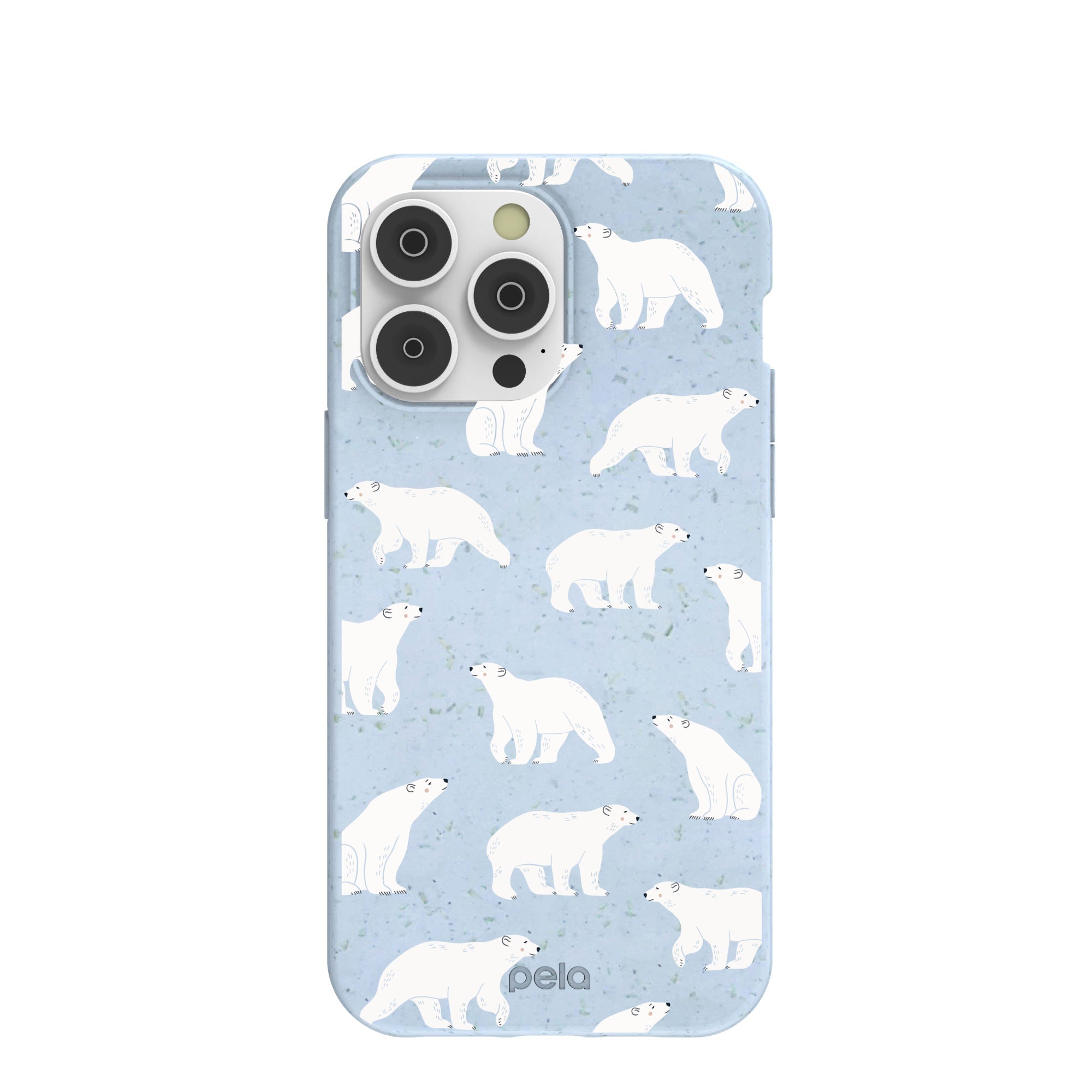 Powder Blue Ice Bears iPhone 14 Pro Max Case Refurbished - Pela Case refurbished available on Cerqular