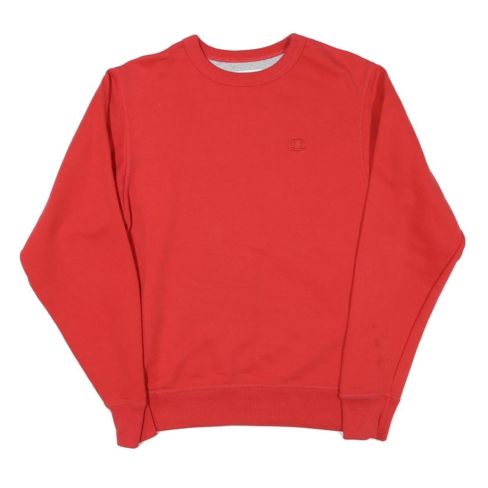 Buy CHAMPION Mens Red Cotton Blend Crew Neck S Embroidered Logo Sweatshirt Refurbished - $29.89 CHAMPION Mens Red Cotton Blend Crew Neck S Embroidered Logo Sweatshirt Refurbished - N/A refurbished available on Cerqular