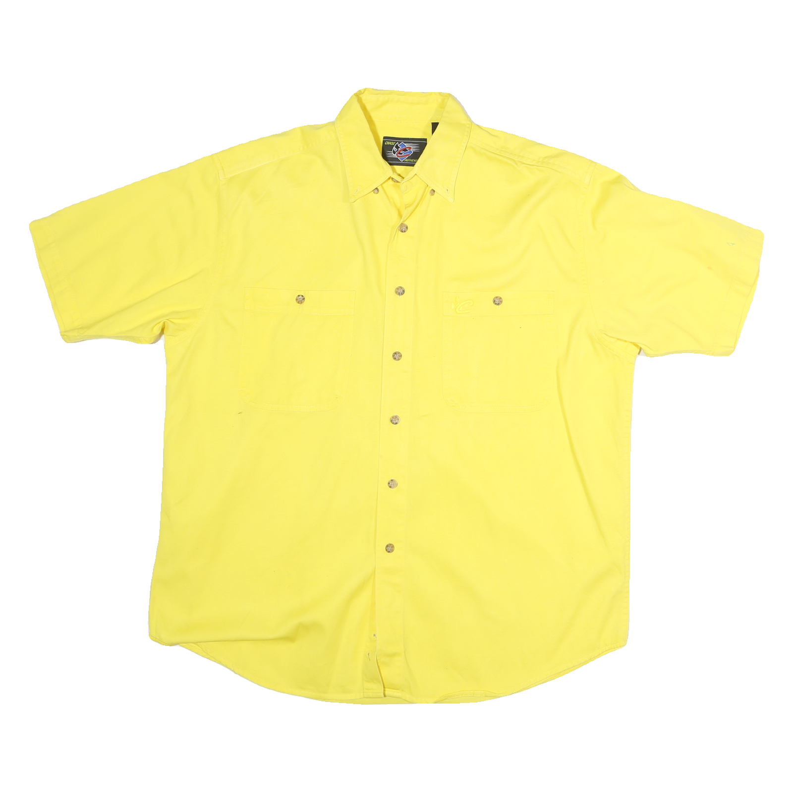 CHASE AUTHENTICS Mens Yellow Shirt XL Cotton Button-Down Casual Lightweight Refurbished - N/A refurbished available on Cerqular