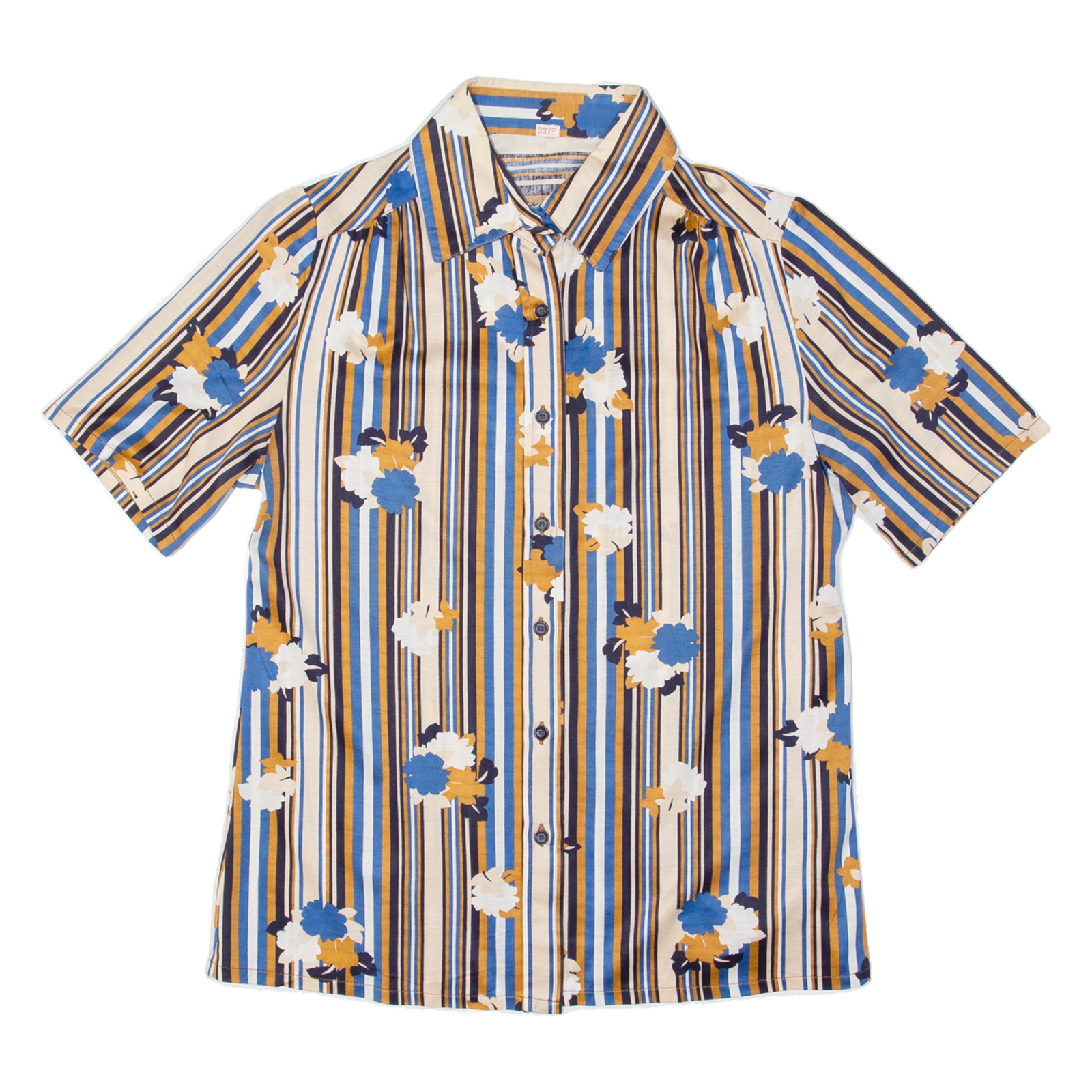Floral Womens Shirt Beige Striped S Refurbished - N/A refurbished available on Cerqular