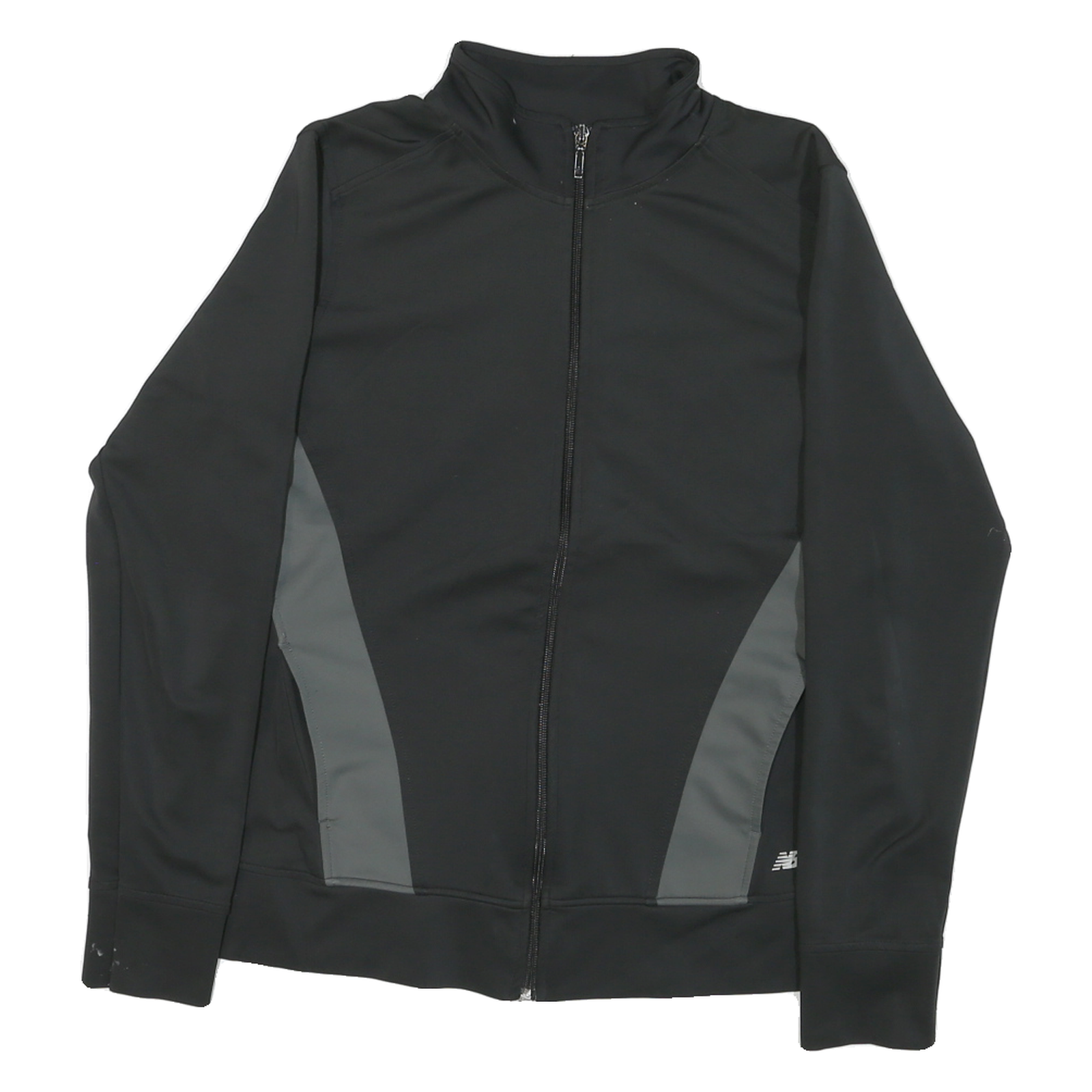NEW BALANCE Womens Black & Grey Zip Jacket XL Polyester Blend Plain Casual Refurbished - N/A refurbished available on Cerqular