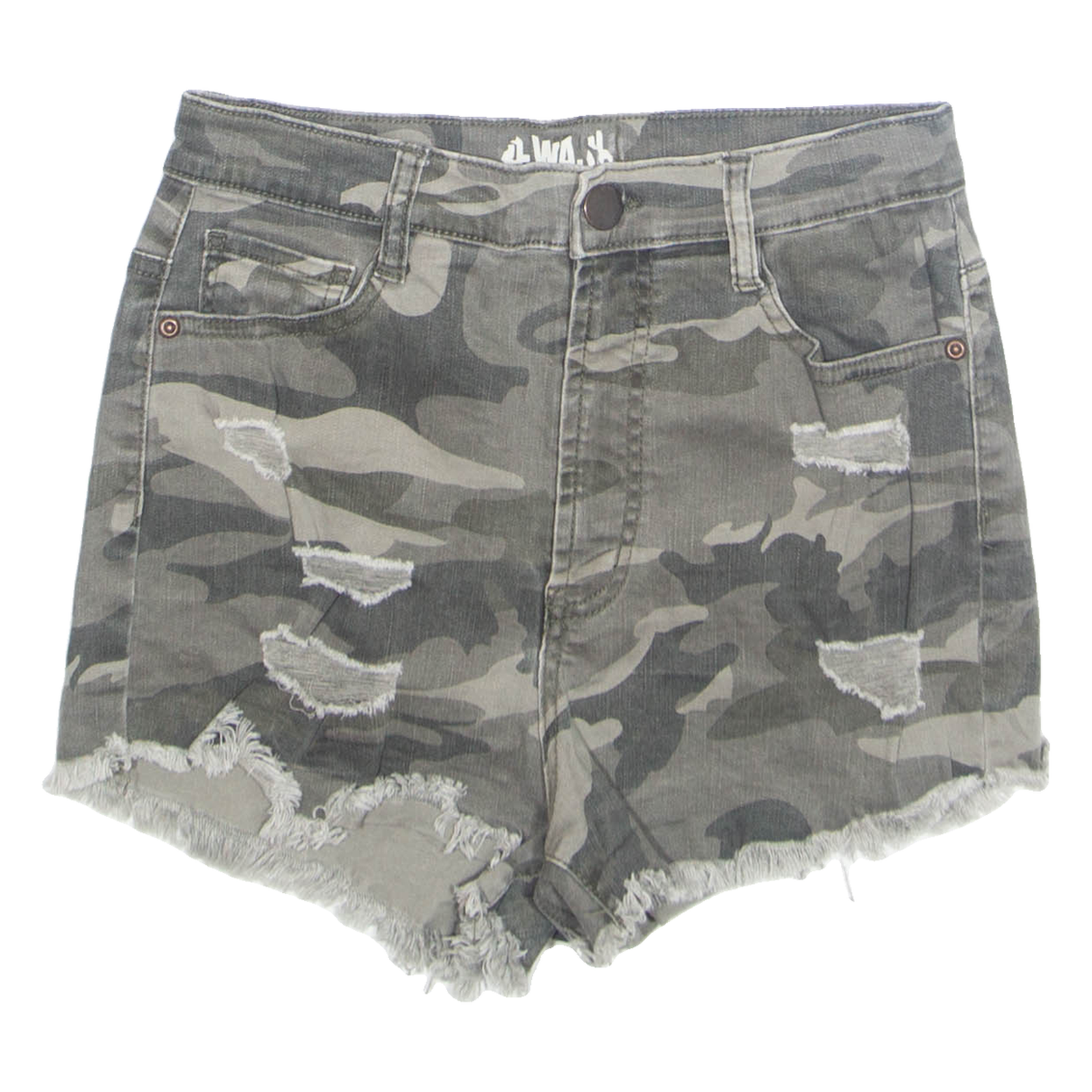 Womens Denim Shorts Green Camouflage XS W24 Refurbished - N/A refurbished available on Cerqular