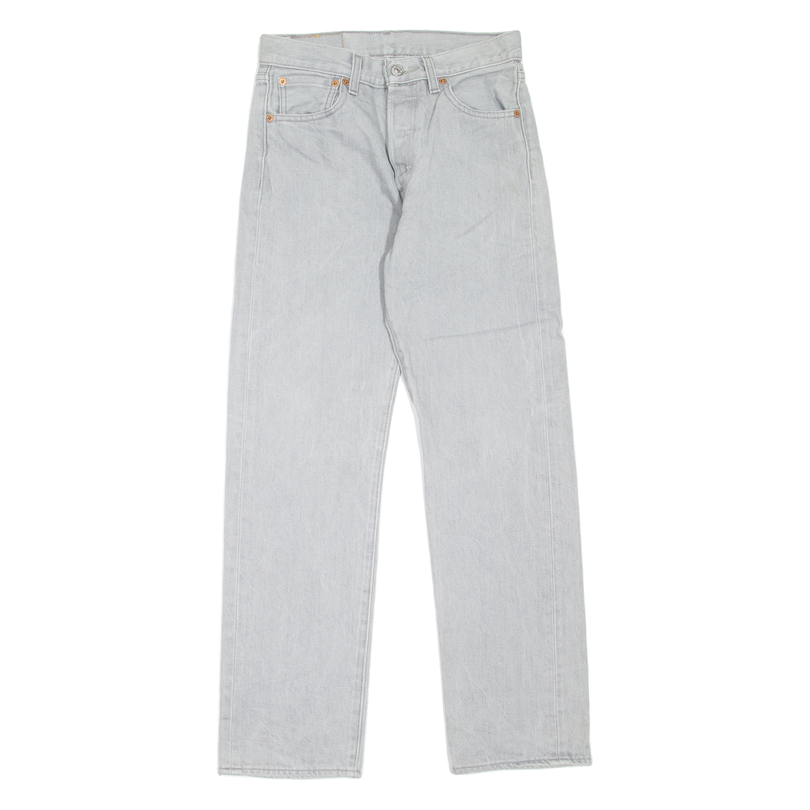 LEVI'S 501 Jeans Mens Grey Regular Straight W26 L29 Refurbished - N/A refurbished available on Cerqular