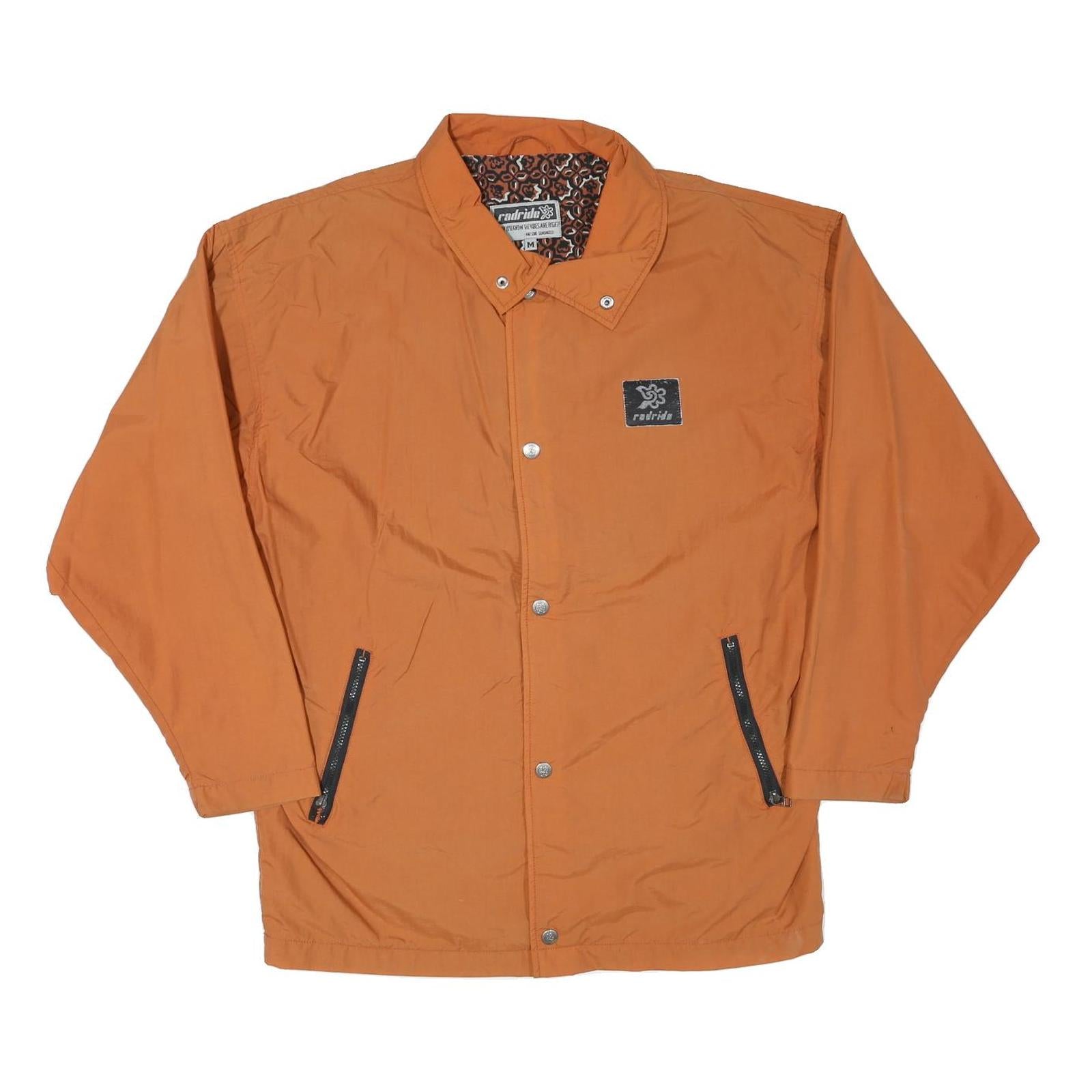 RADRIDE Mens Orange Button Jacket M Polyester Blend Plain Stylish Casual Refurbished - N/A refurbished available on Cerqular