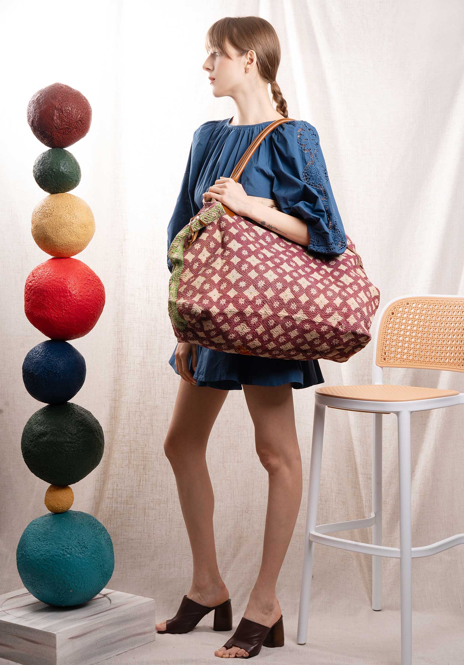Travel Bag Kantha Week End Multi | Color: MULTI | Size: U Refurbished - Rue Madame is a known brand, and the standardized name is " refurbished available on Cerqular