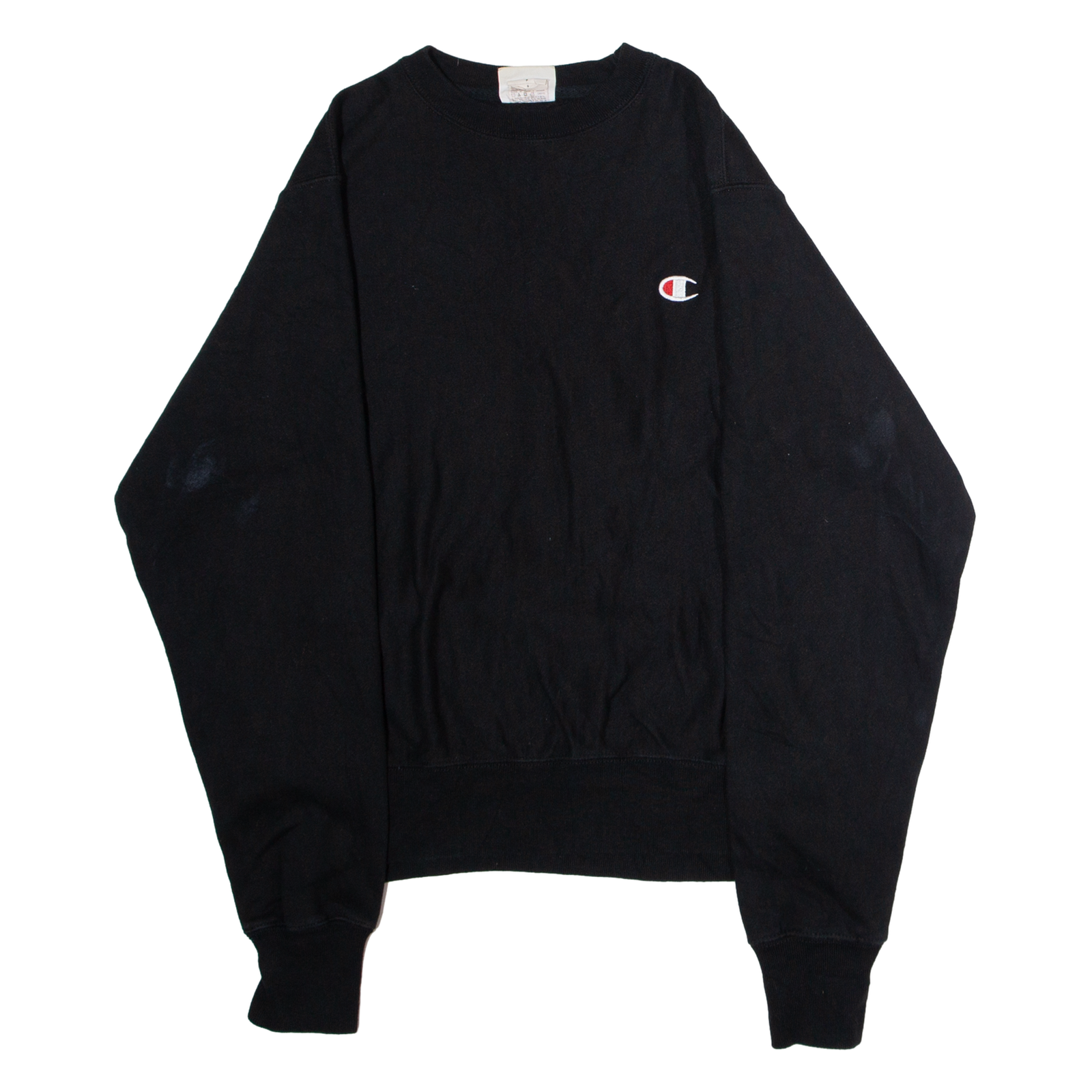 CHAMPION REVERSE WEAVE Mens Sweatshirt Black Crew Neck S Refurbished - N/A refurbished available on Cerqular