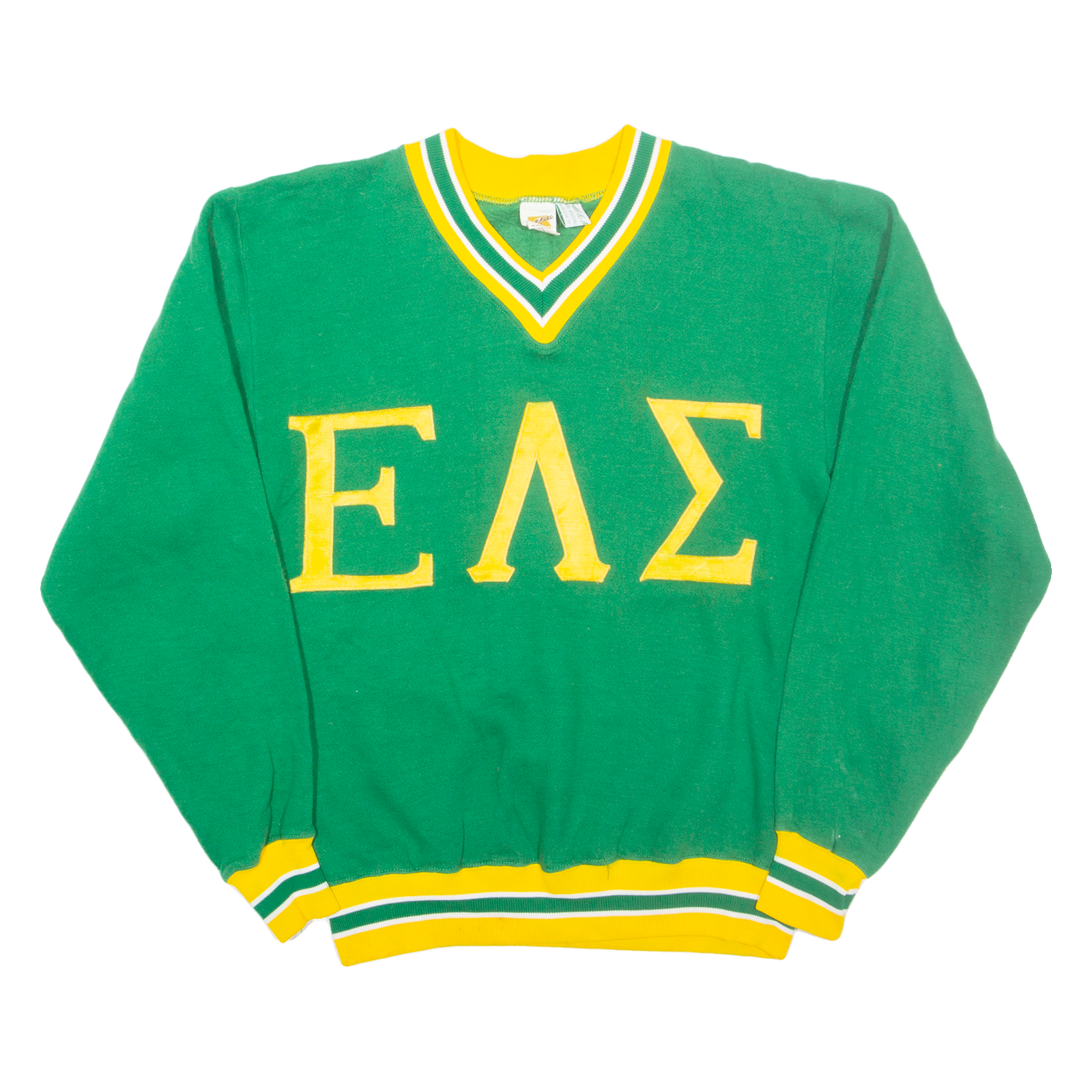 RUSSELL ATHLETIC Fraternity Mens Sweatshirt Green V-Neck USA S Refurbished - N/A refurbished available on Cerqular